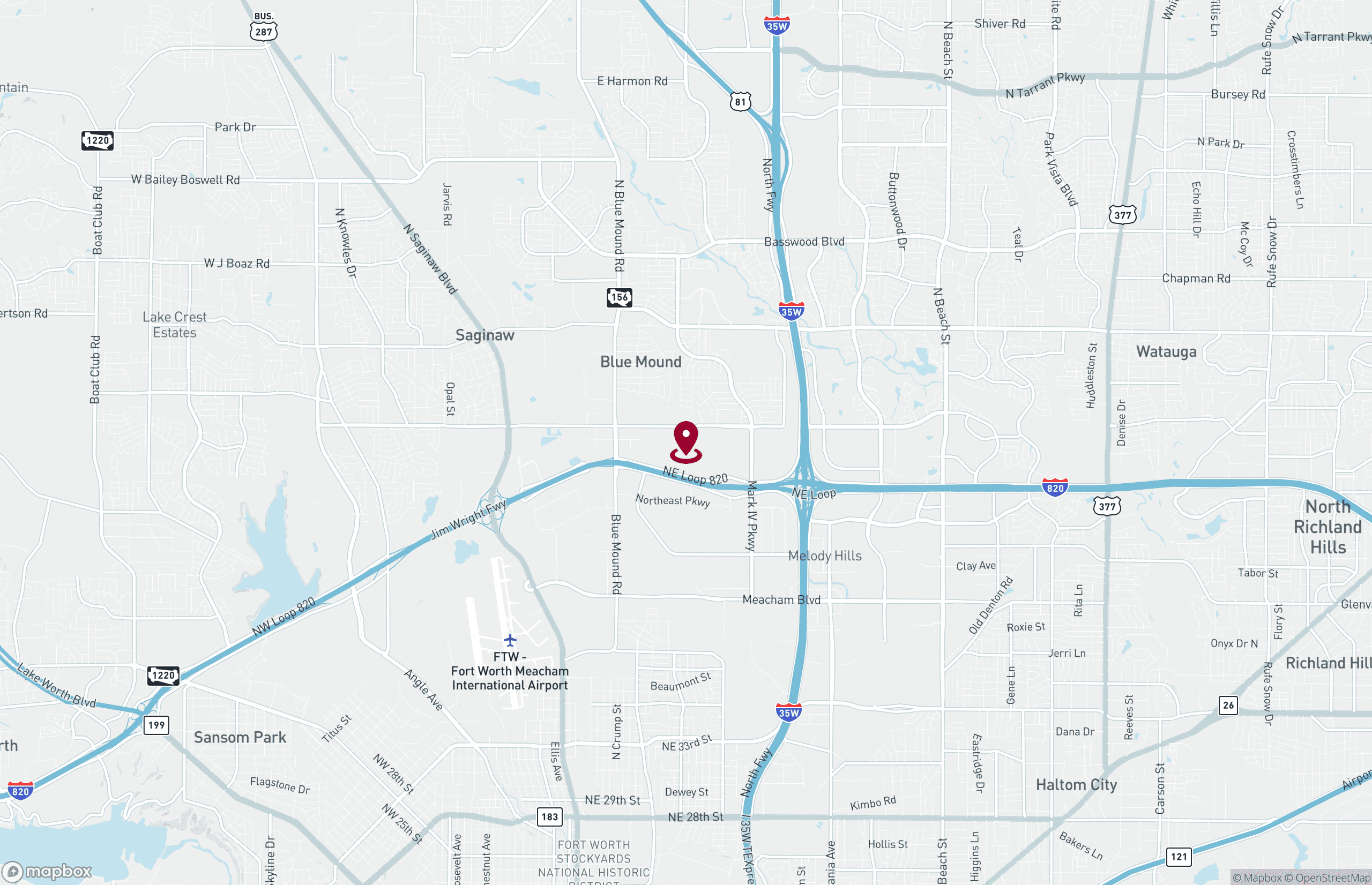 Map Industrial Property for Lease - 2164 Cantrell Sansom Rd, Fort Worth, Texas, 76131 (3)