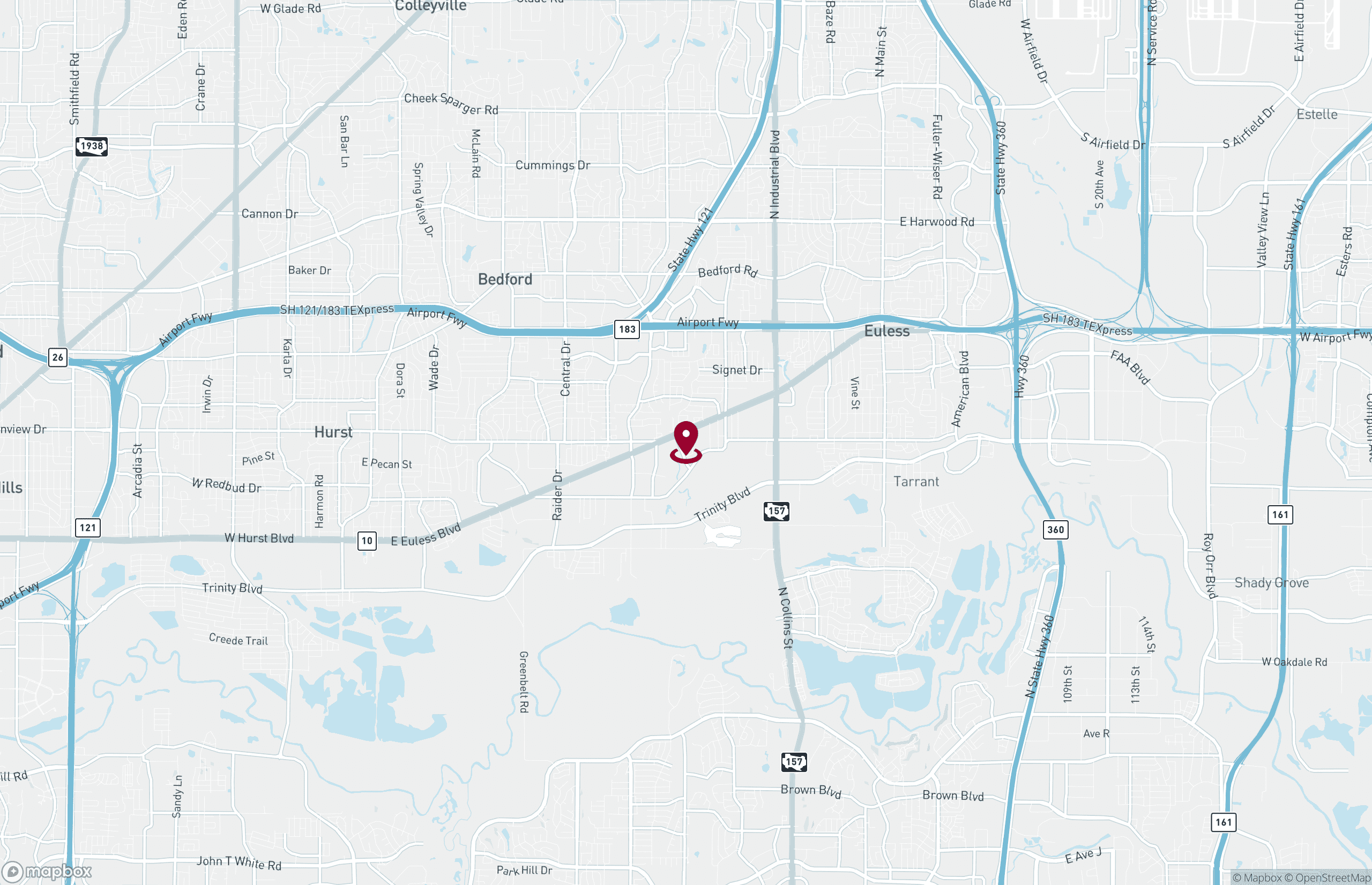 Map Industrial Property for Lease - 1105 S Airport Cir, Northeast Tarrant, Texas, 76040 (2)