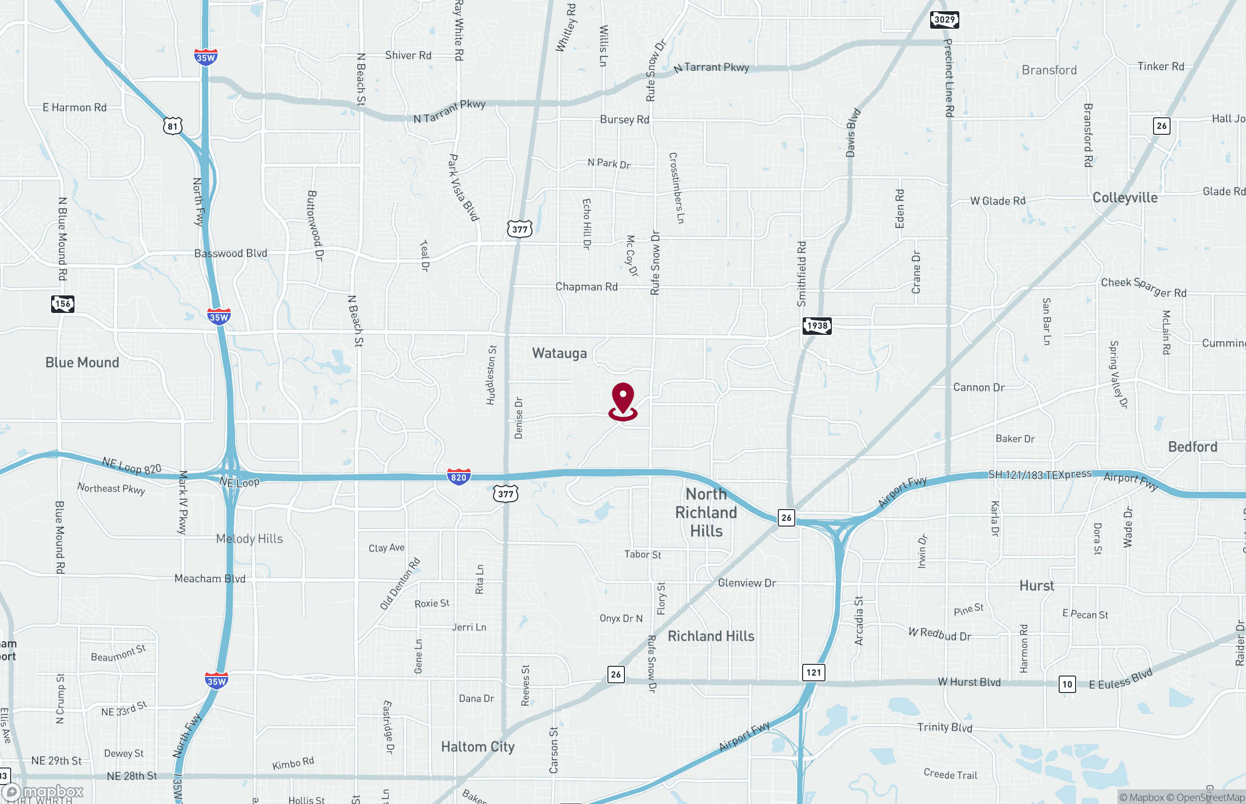 Map Industrial Property for Lease - 6420-6428 Wuliger Way, Northeast Tarrant, Texas, 76180 (2)