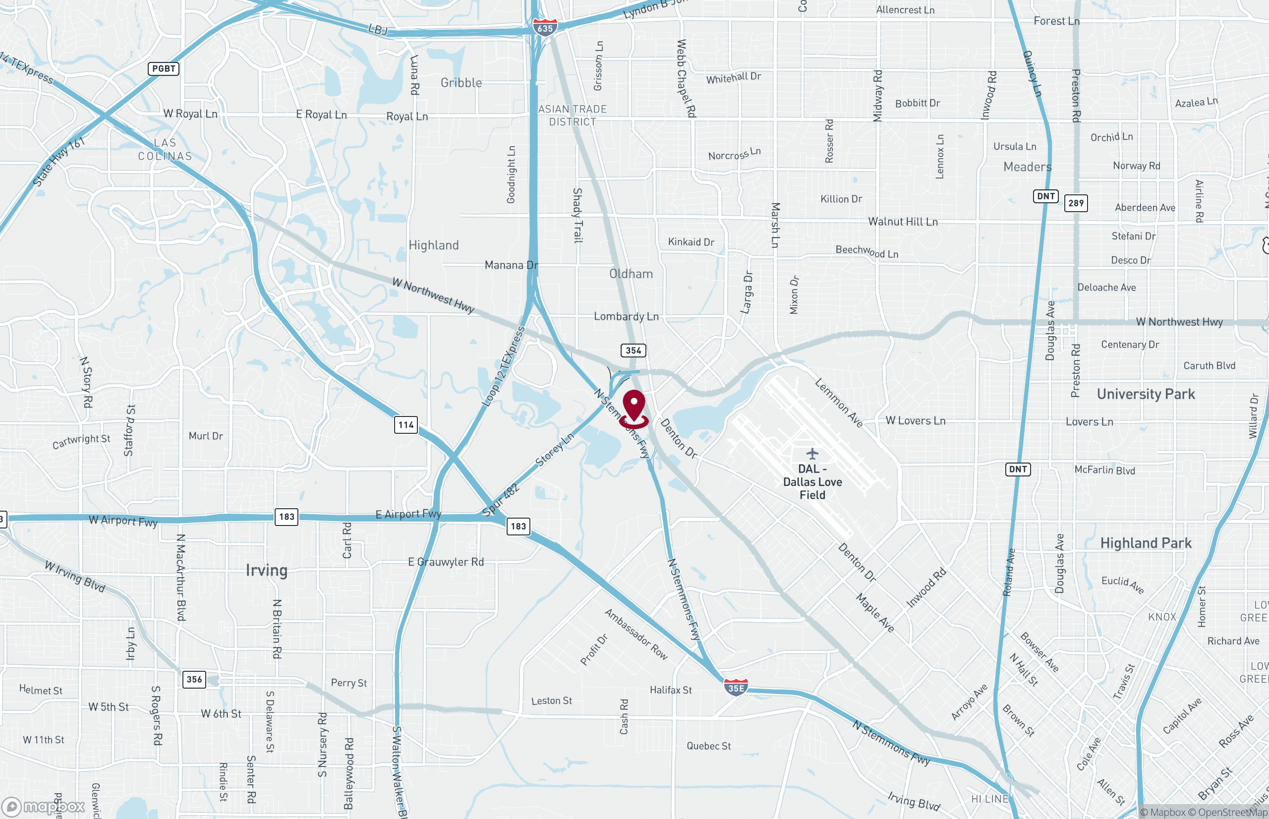 Map Industrial Property for Lease - 9765 Harry Hines Blvd, Dallas, Texas, 75220 (2)