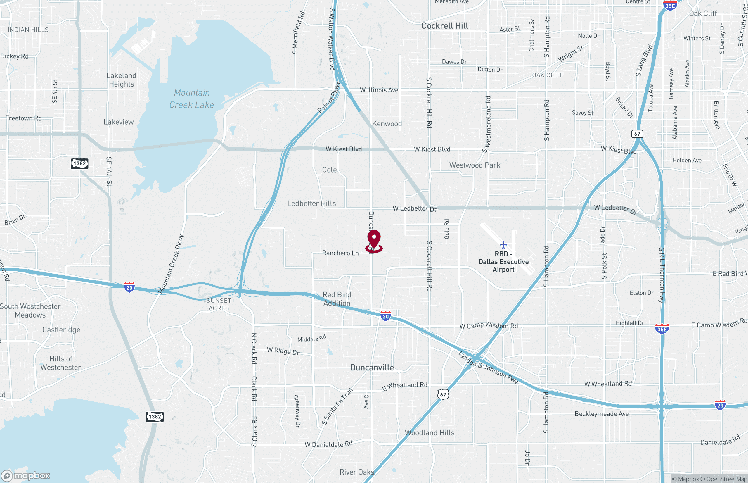 Map Industrial Property for Lease - 5166 Duncanville Road, Dallas, Texas, 75236 (2)