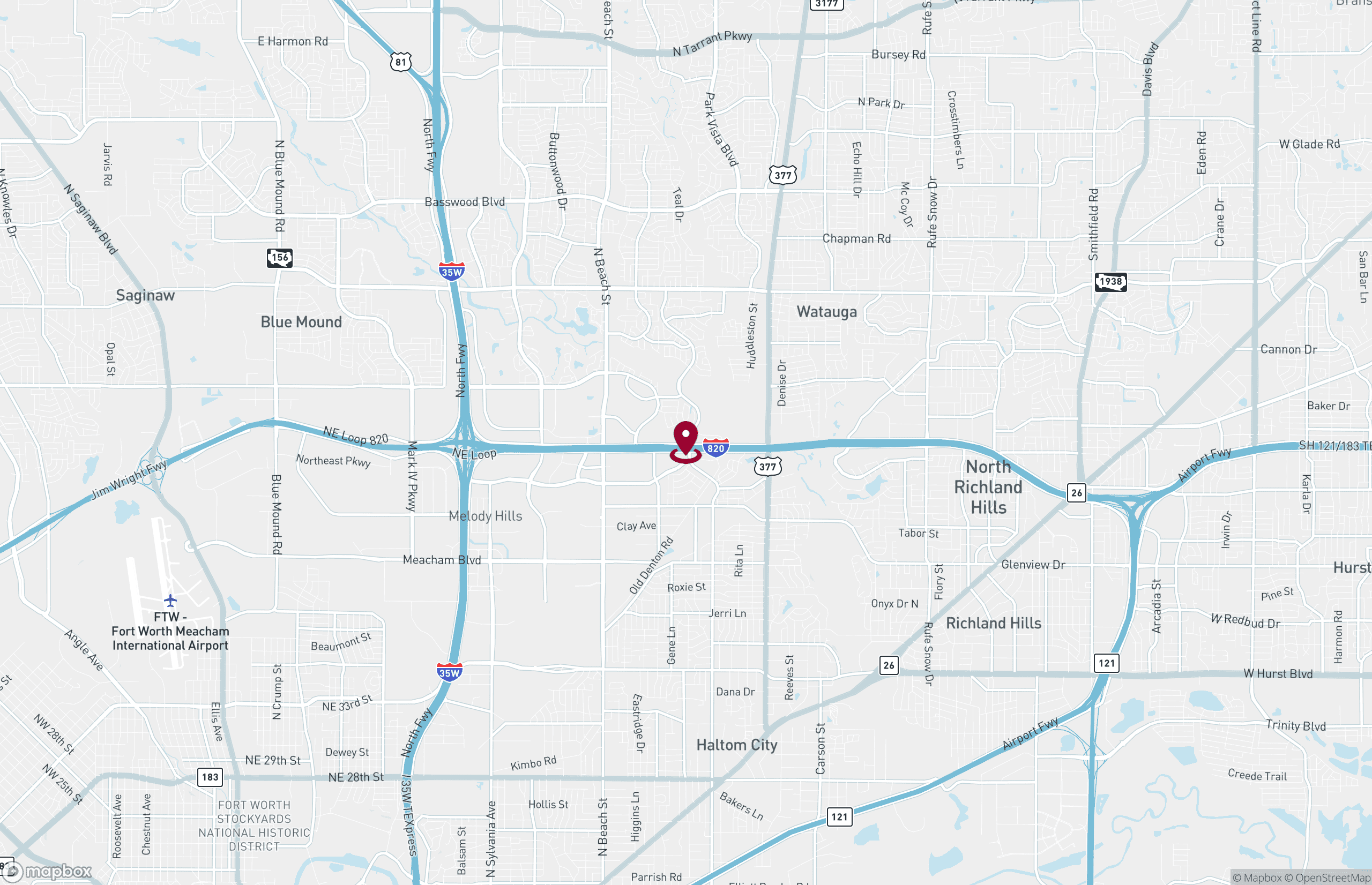 Map Industrial Property for Lease or Sale - 4901 Ne Loop 820, Northeast Tarrant, Texas, 76137 (2)