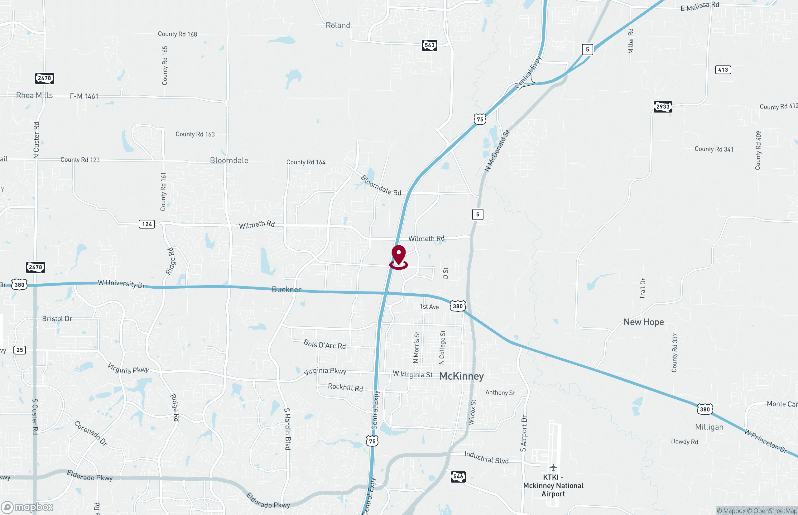 Map Office Property for Lease or Sale - 2150 N Central Expy, McKinney, Texas, 75070 (2)