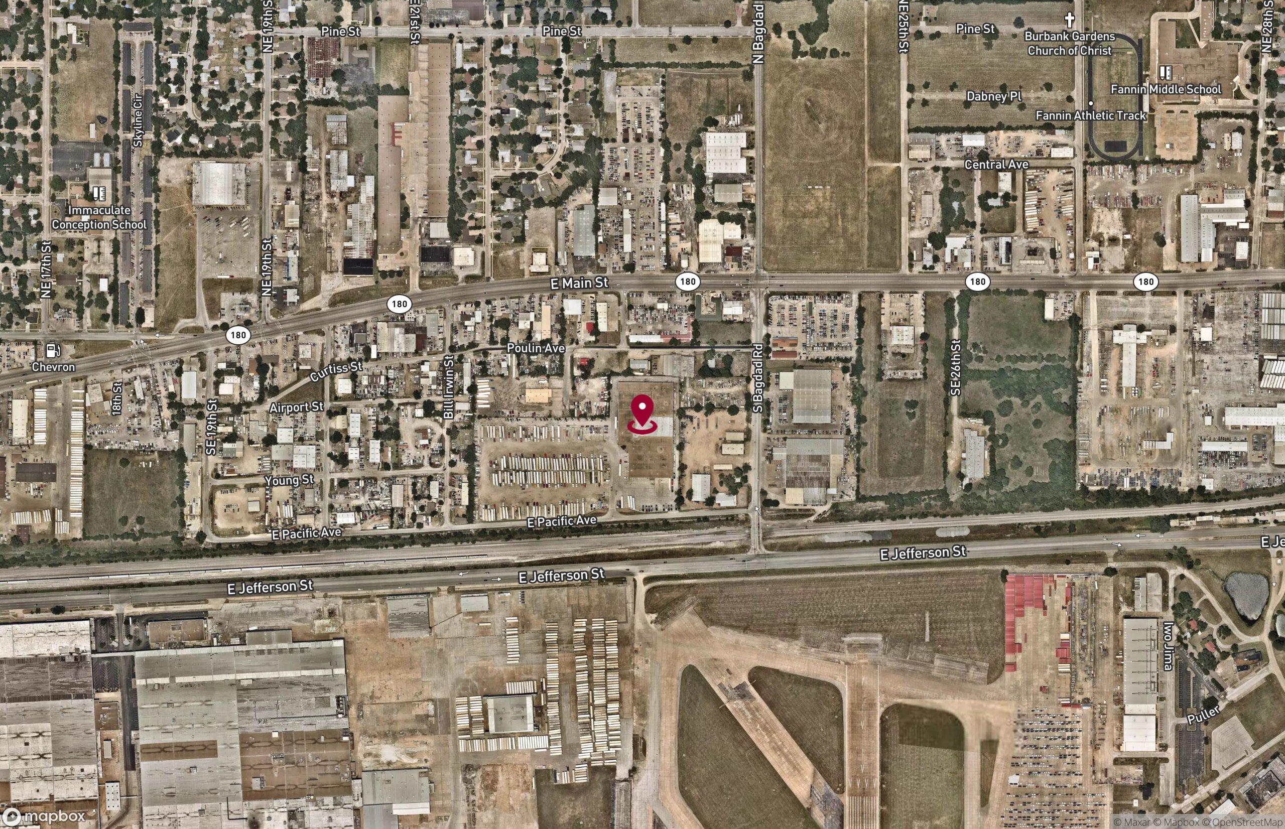 Map Industrial Property for Lease - 2302 E Pacific St, Grand Prairie, Texas, 75050-6123 (3)