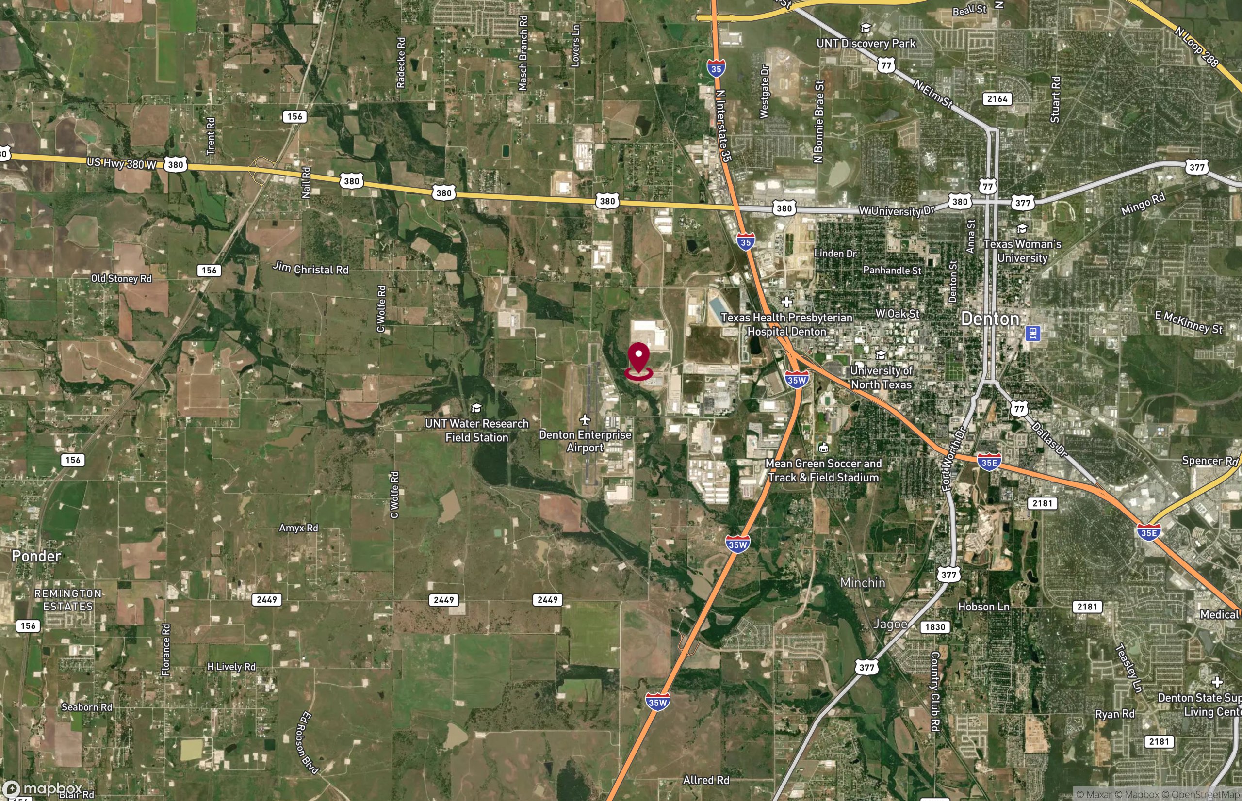 Map Industrial Property for Lease - 620 S Western Blvd - Bldg 2, Denton, Texas, 76207 (4)