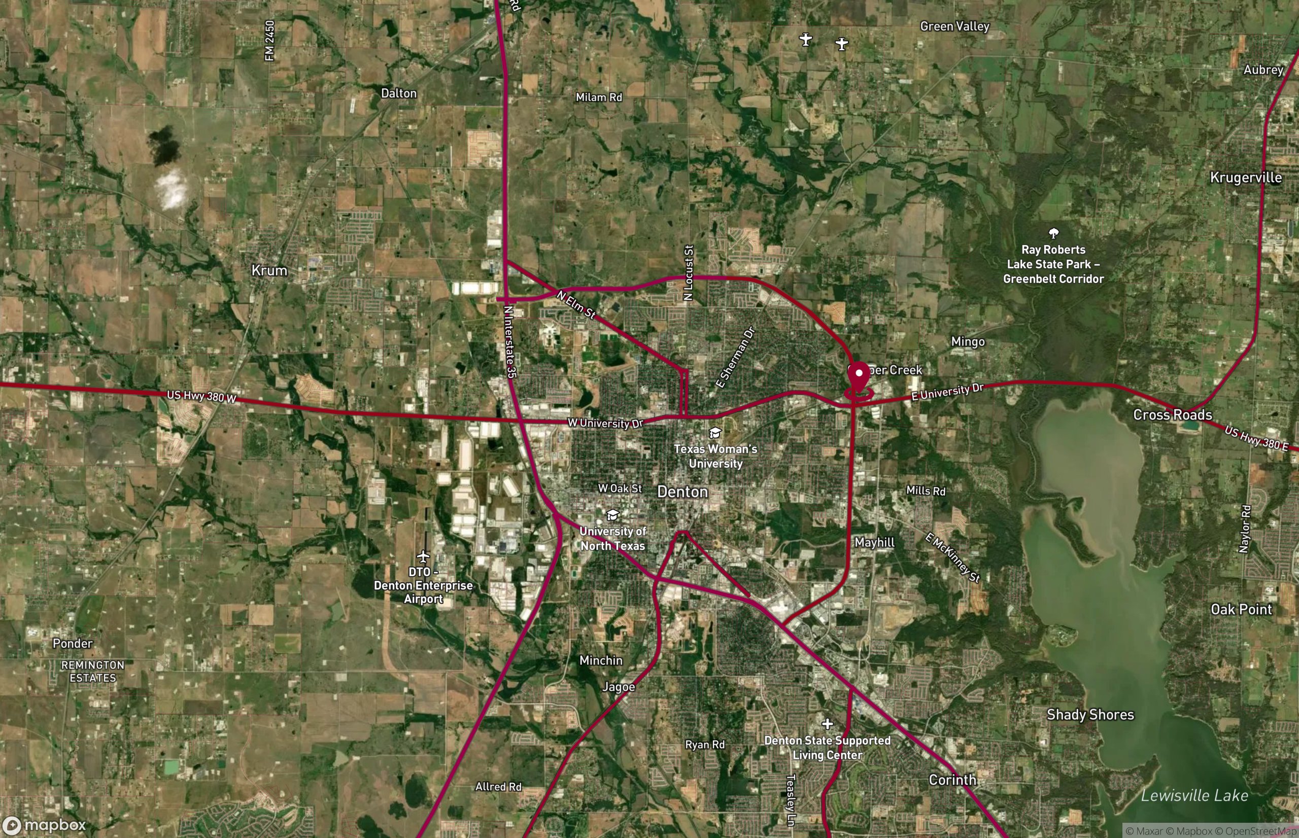 Map Industrial Property for Lease or Sale - 3411 Mingo Rd, Denton, Texas, 76208 (4)