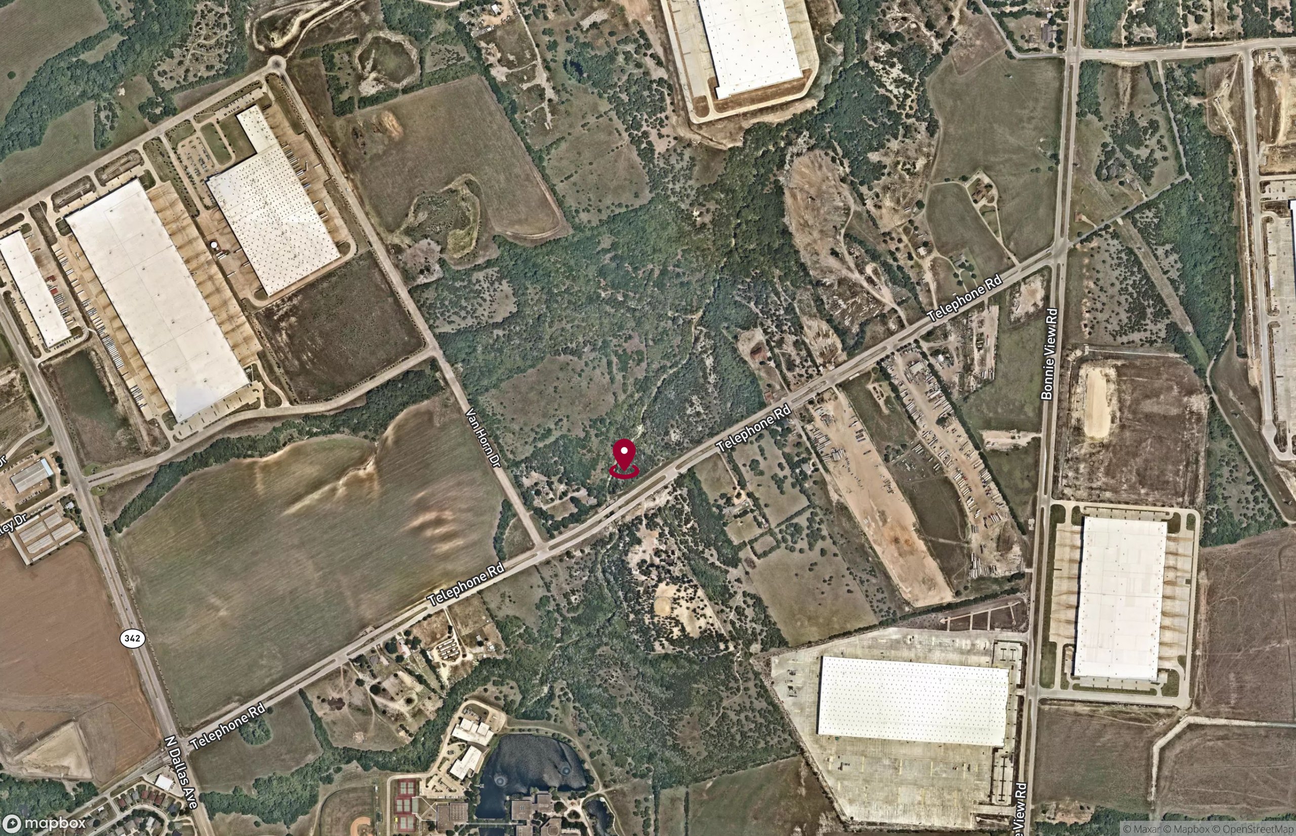 Map Industrial Property for Lease - 9280 Van Horn Dr, Dallas, Texas, 75241 (2)