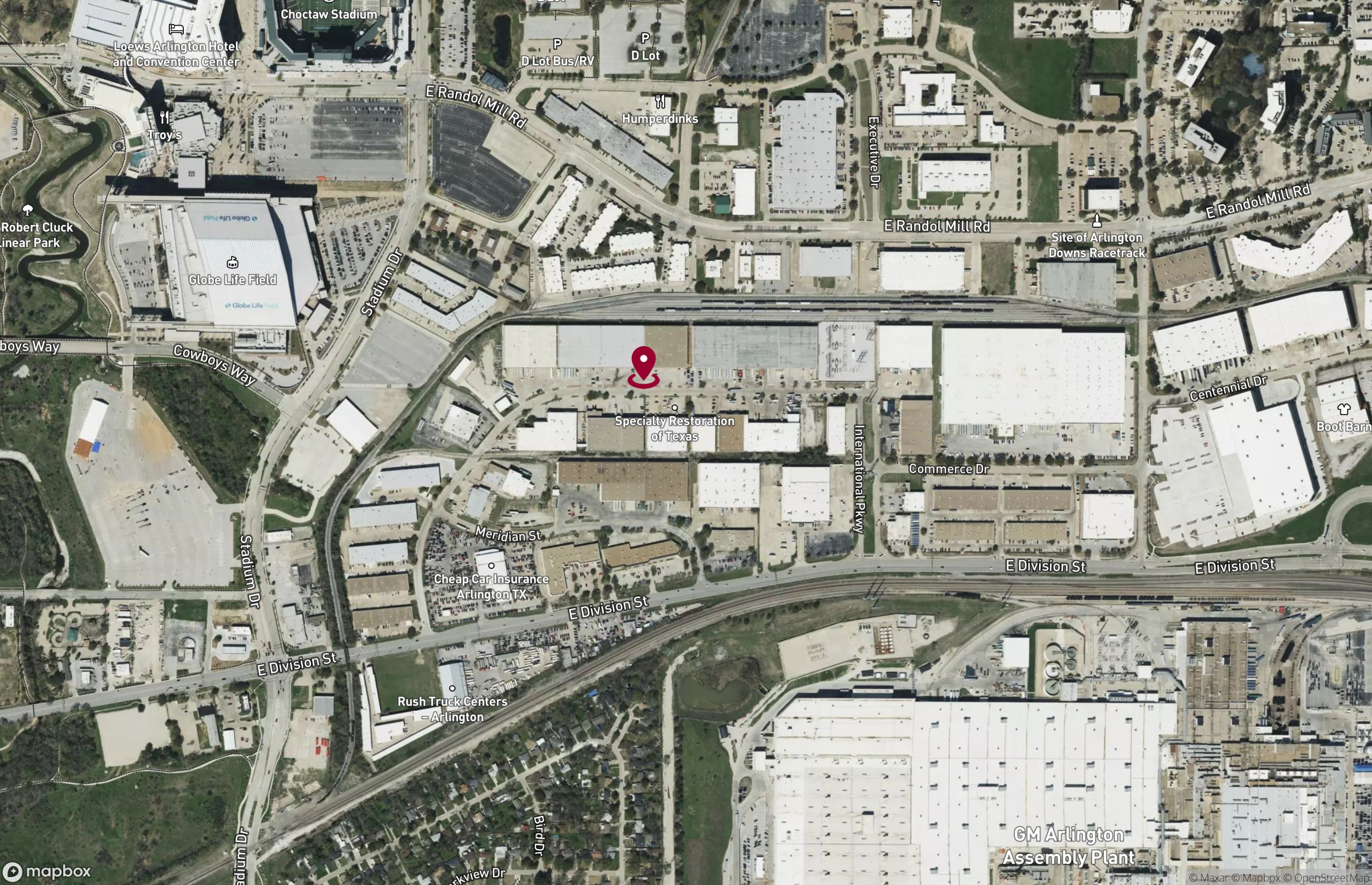 Map Industrial Property for Lease or Sale - 2001-2015 Exchange Dr, Arlington, Texas, 76011 (2)