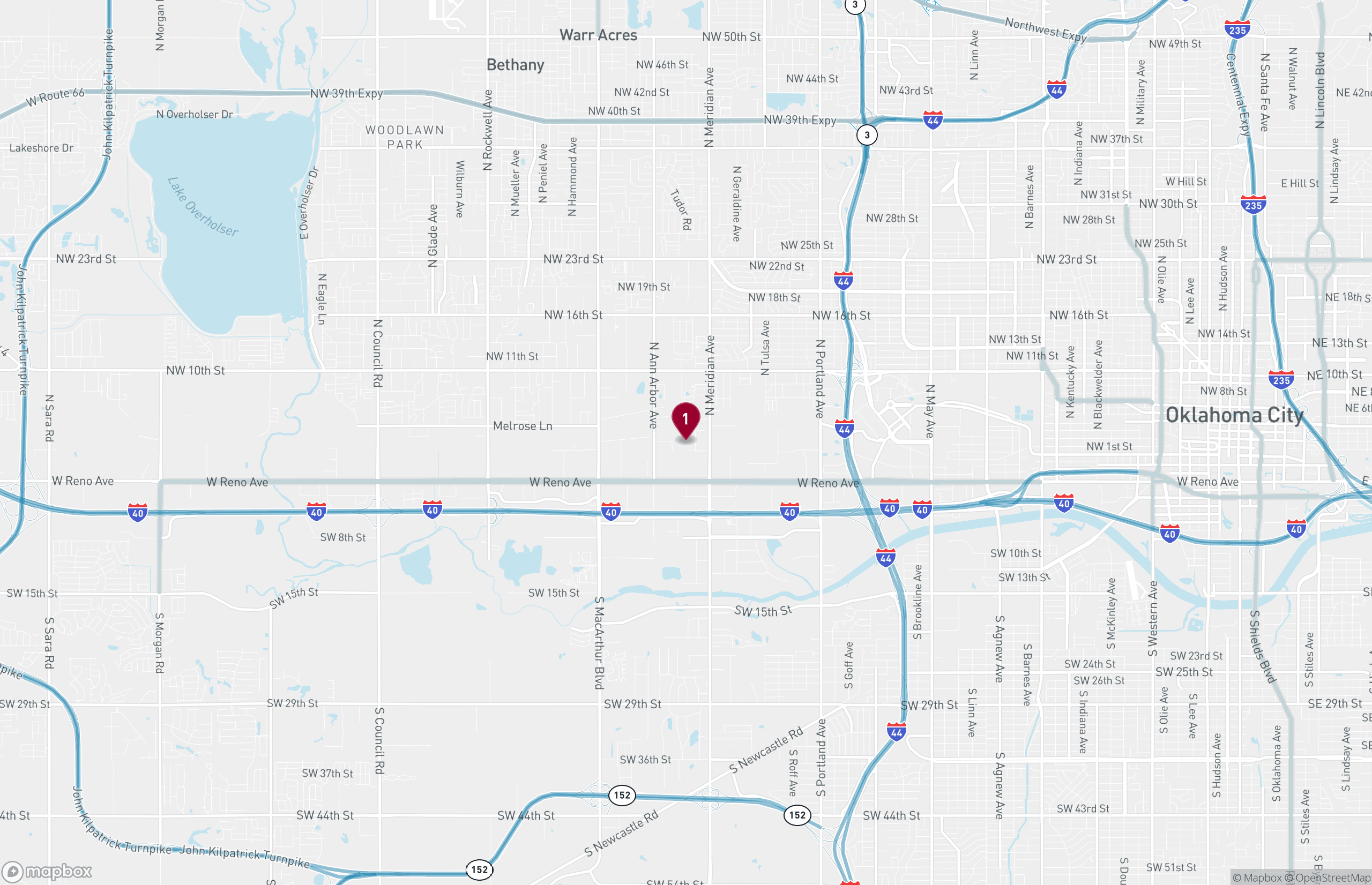 Map Industrial Property for Lease - 4680 NW 3RD St, Oklahoma City, Oklahoma, 73127 (2)