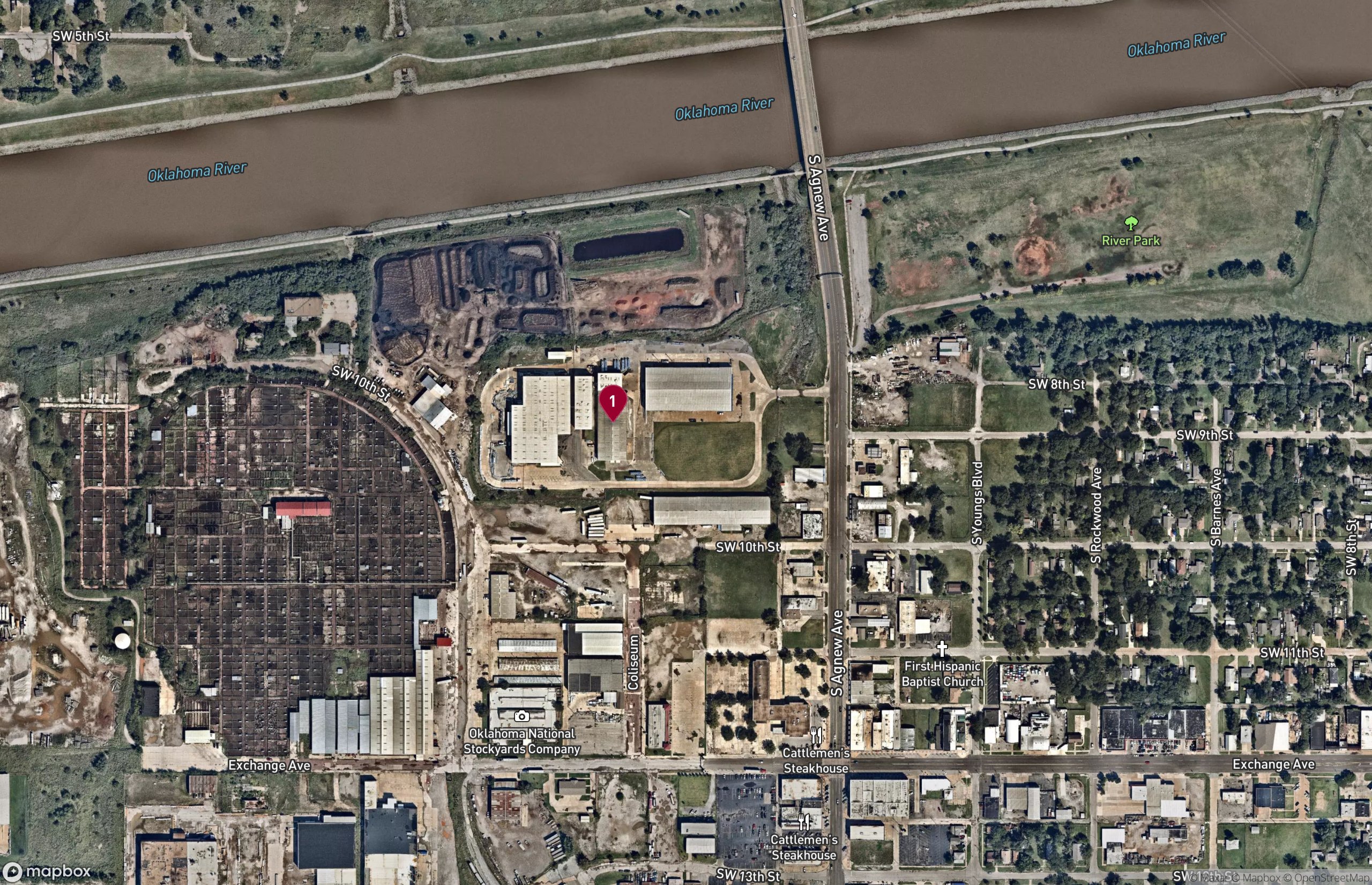 Map Industrial Property for Lease - 807 S Agnew Ave, Oklahoma City, Oklahoma, 73108 (2)