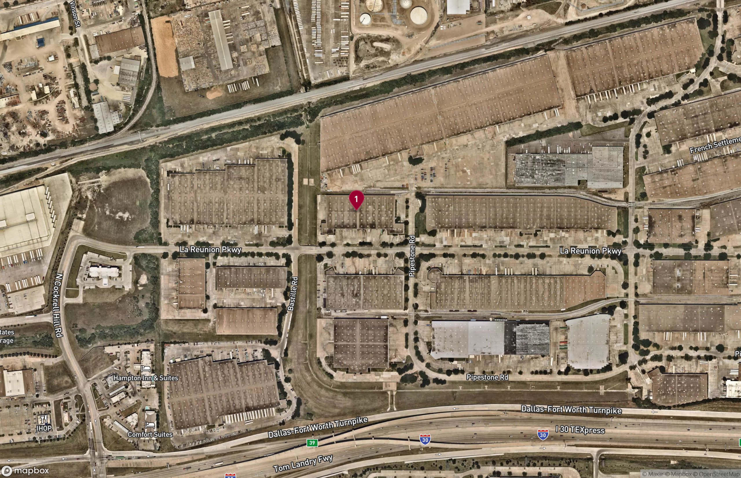 Map Industrial Property for Lease - 3951 La Reunion Pkwy, Dallas, Texas, 75212 (2)