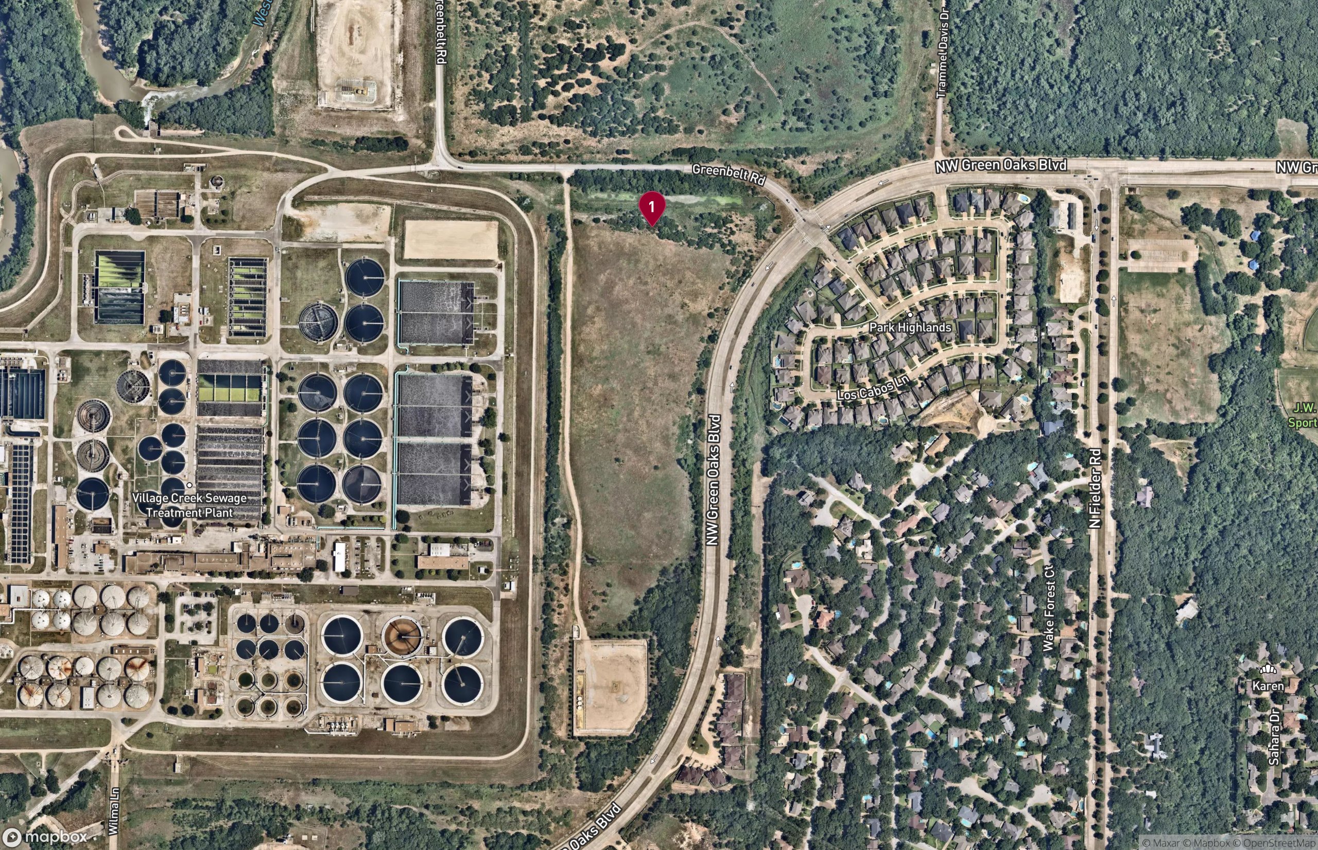 Map Industrial Property for Lease or Sale - NW Green Oaks Blvd & Greenbelt Rd, Arlington, Texas, 76012 (2)