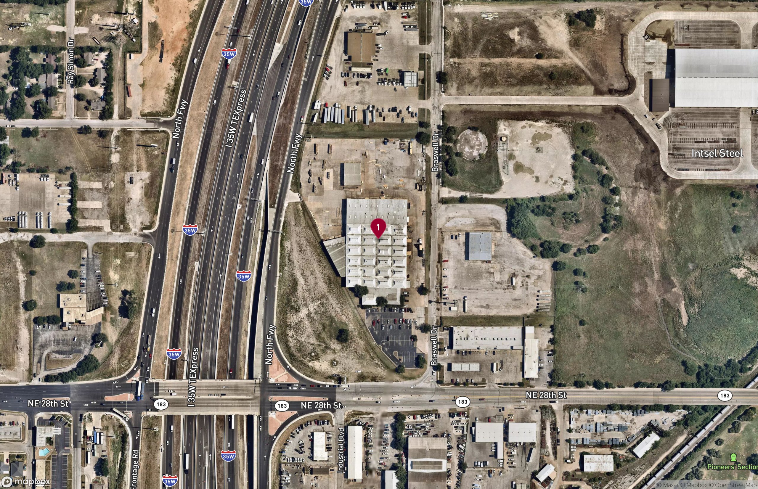 Map Industrial Property for Lease - 2817 Braswell Drive, Fort Worth, Texas, 76111 (3)