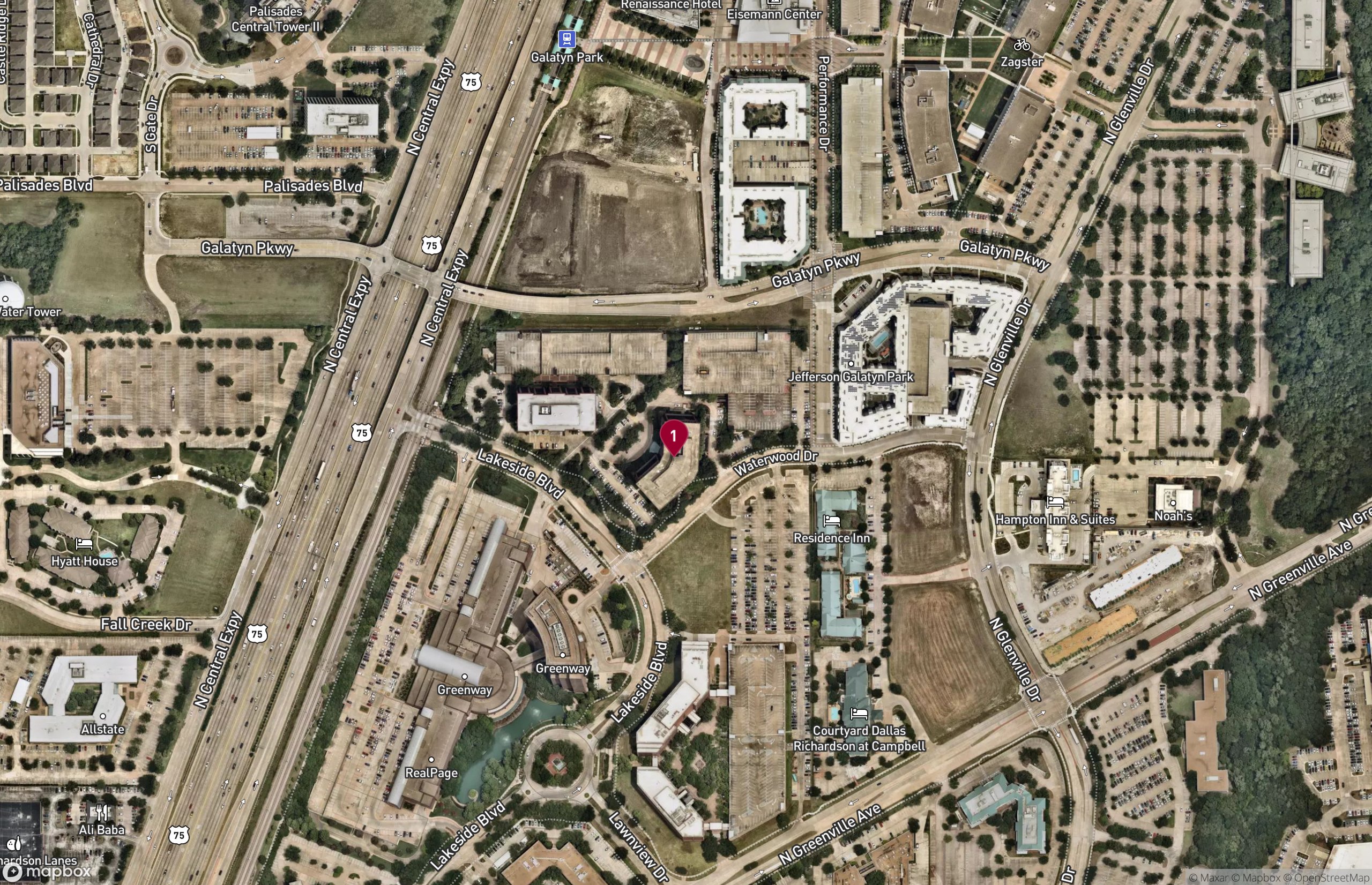 Map Office Property for Lease or Sale - 2350 Lakeside Blvd, Richardson, Texas, 75082 (2)