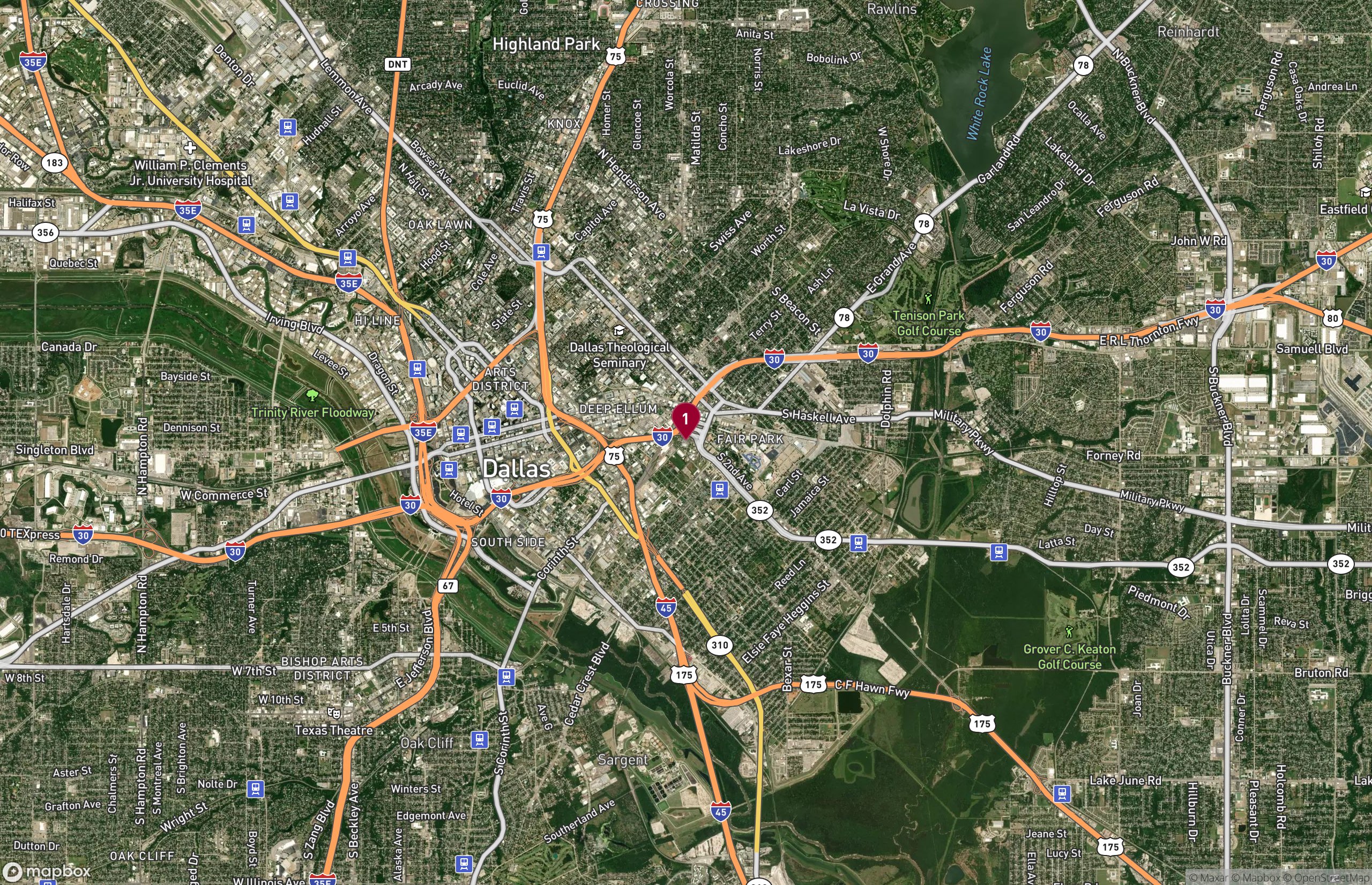 Map Industrial Property for Lease or Sale - 725 3rd Ave, Dallas, Texas, 75226 (2)