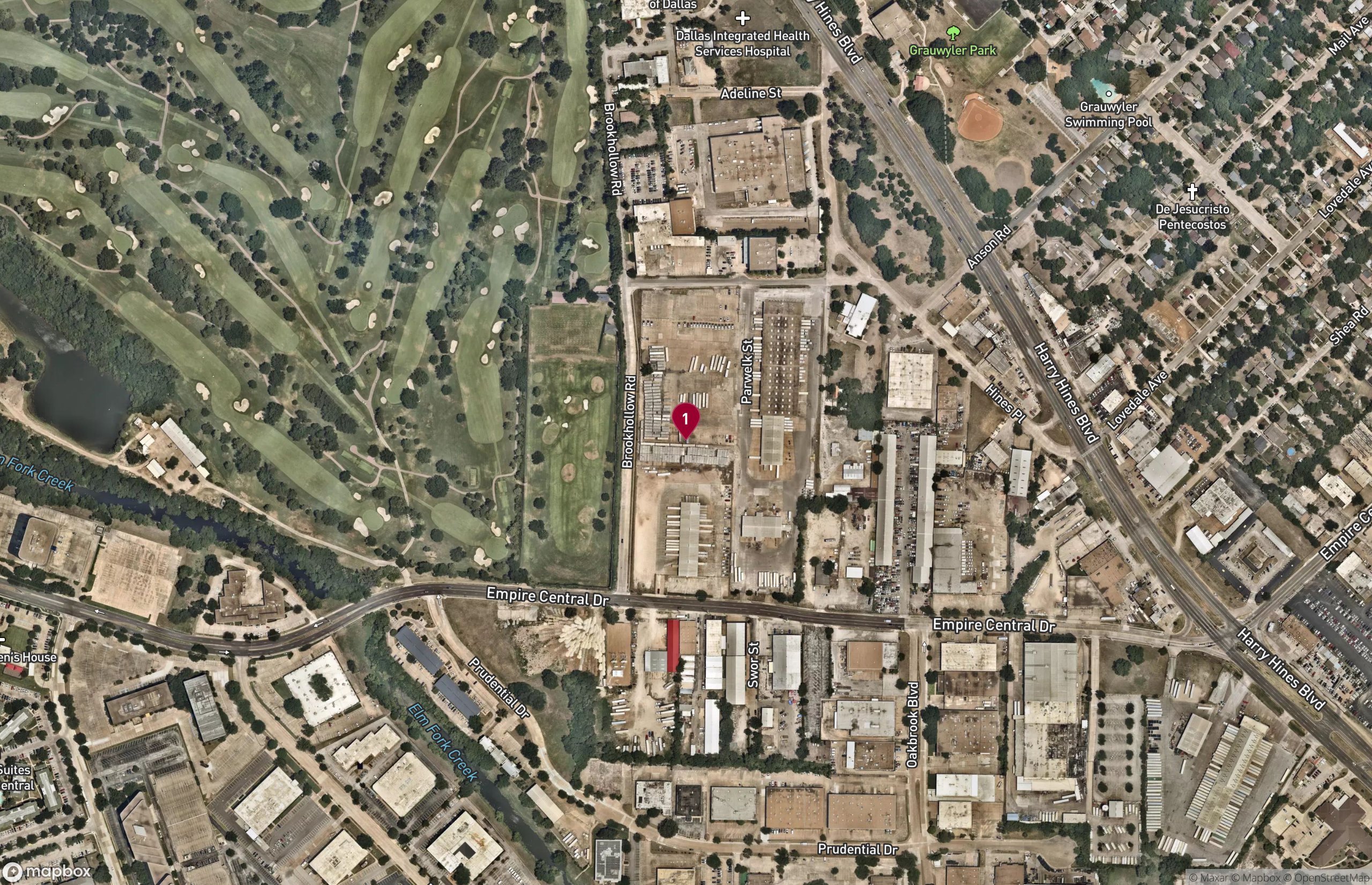 Map Industrial Property for Lease - 1900 Anson Rd, Dallas, Texas, 75235 (2)