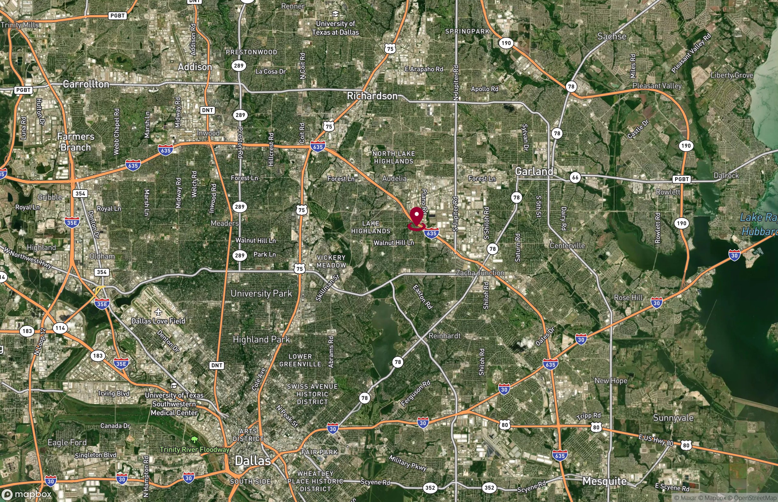 Map Industrial Property for Lease - 10480-10490 Brockwood Rd, Dallas, Texas, 75238 (2)