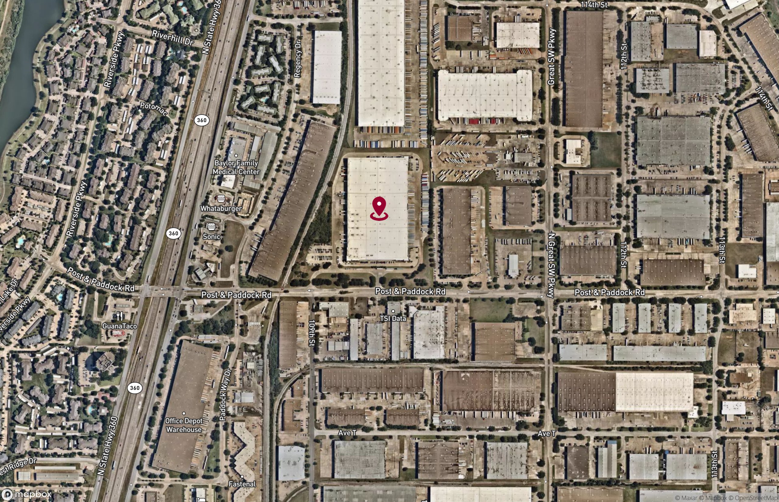 Map Industrial Property for Lease - 1025-1035 Post & Paddock Ln, Grand Prairie, Texas, 75050 (3)