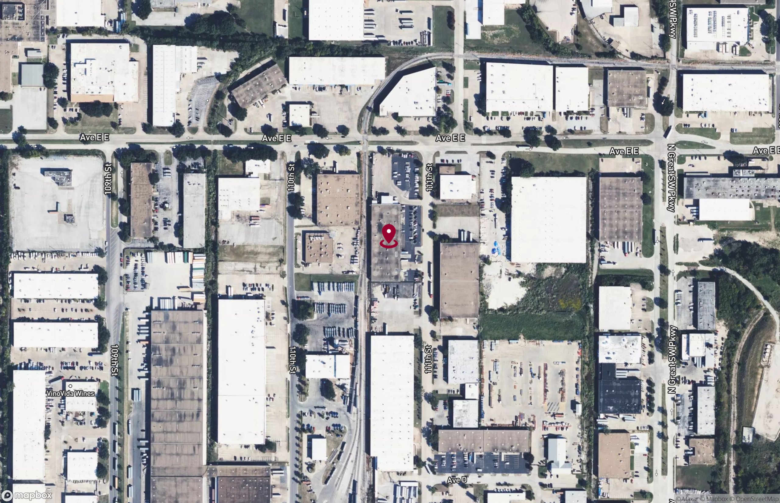 Map Industrial Property for Lease - 833 111th St, Arlington, Texas, 76011 (2)