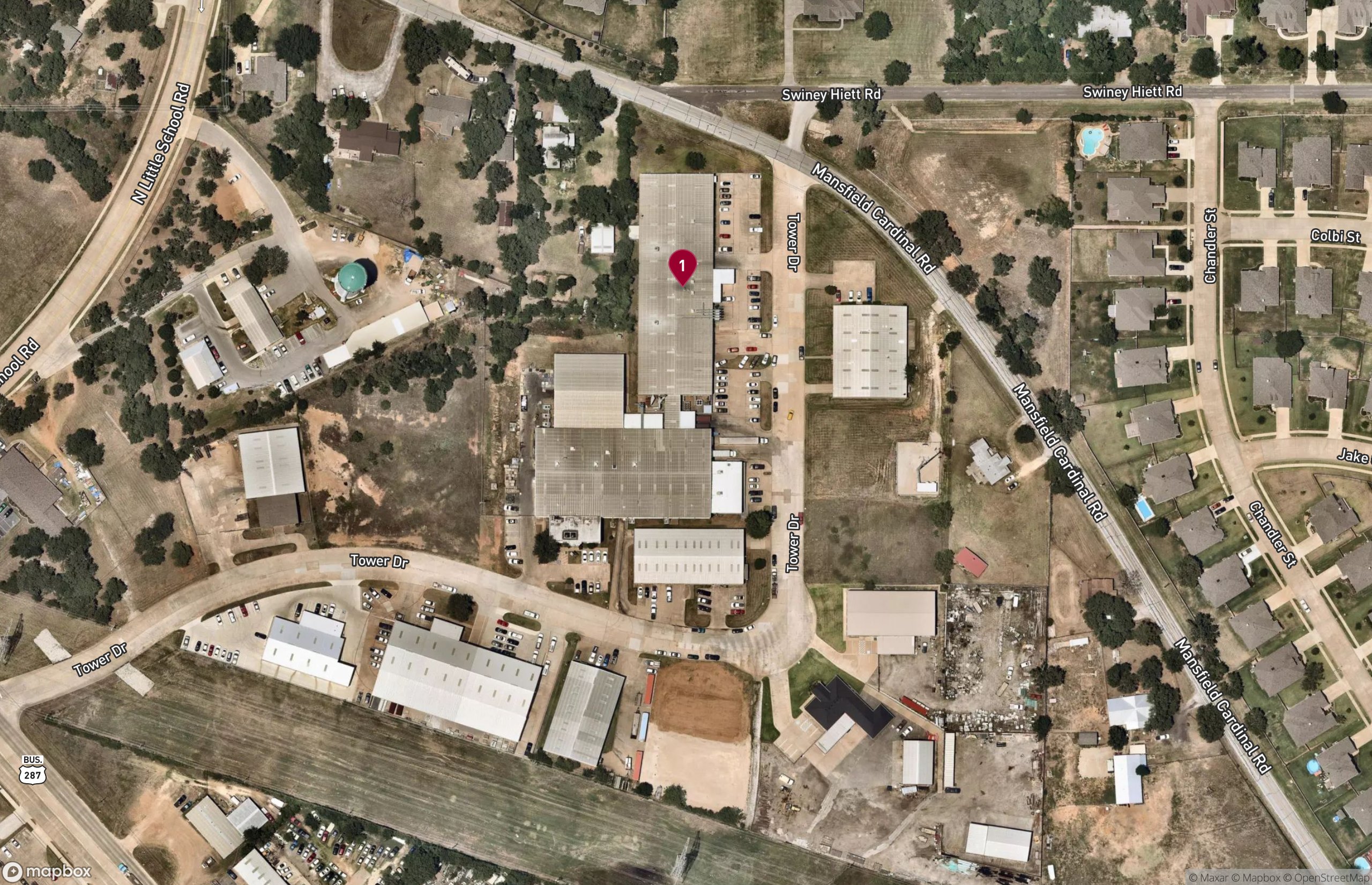 Map Industrial Property for Lease or Sale - 695 Tower Drive, Kennedale, Texas, 76060 (2)