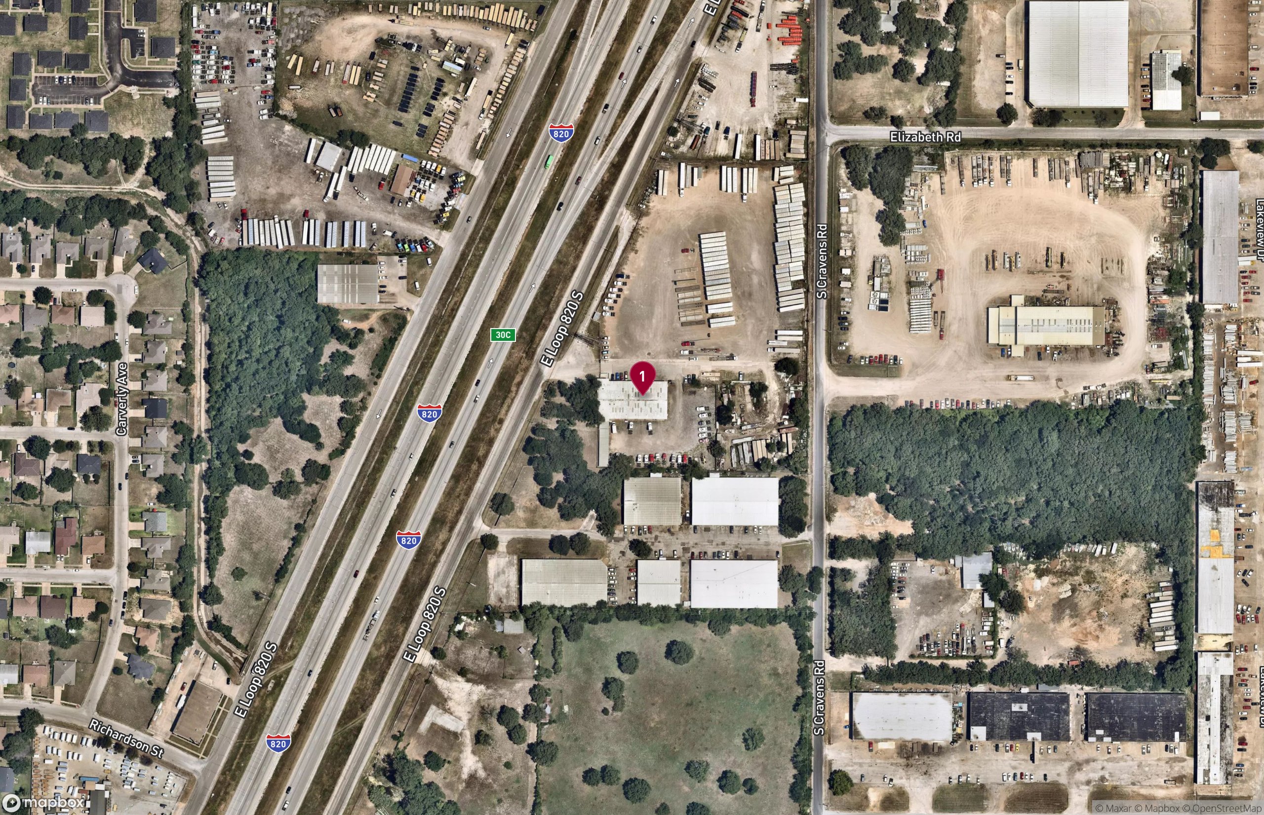 Map Industrial Property for Lease - 3301 East Loop 820 South, Fort Worth, Texas, 76119 (2)