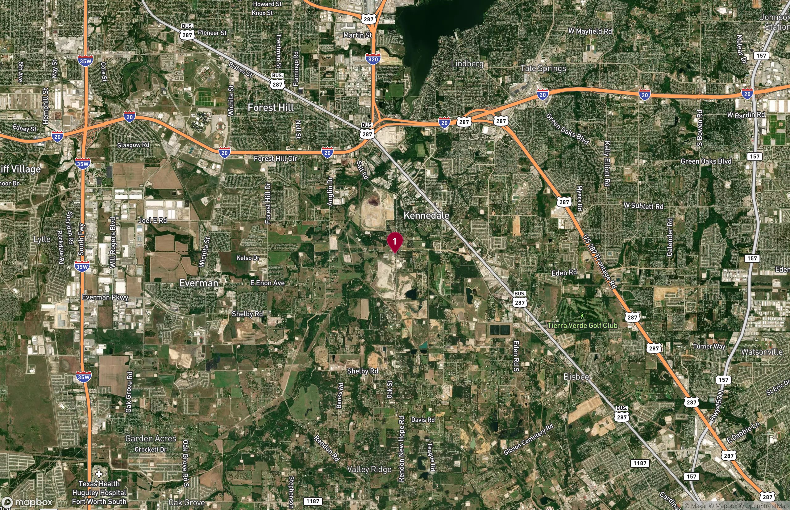 Map Industrial Property for Sale - 420 South Dick Price Road, Kennedale, Texas, 76060 (2)