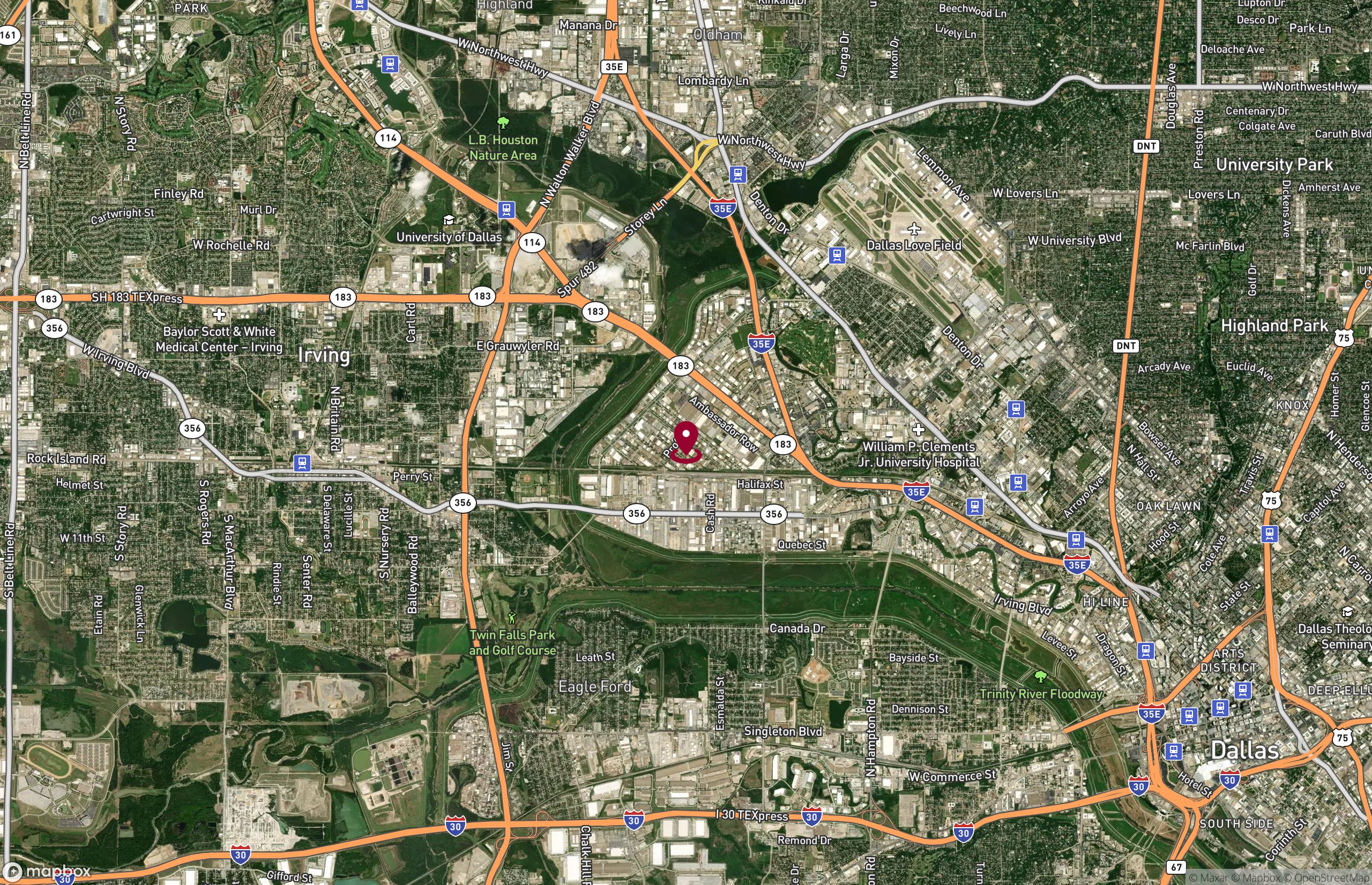 Map Industrial Property for Lease or Sale - 8707 Chancellor Row, Dallas, Texas, 75247 (3)
