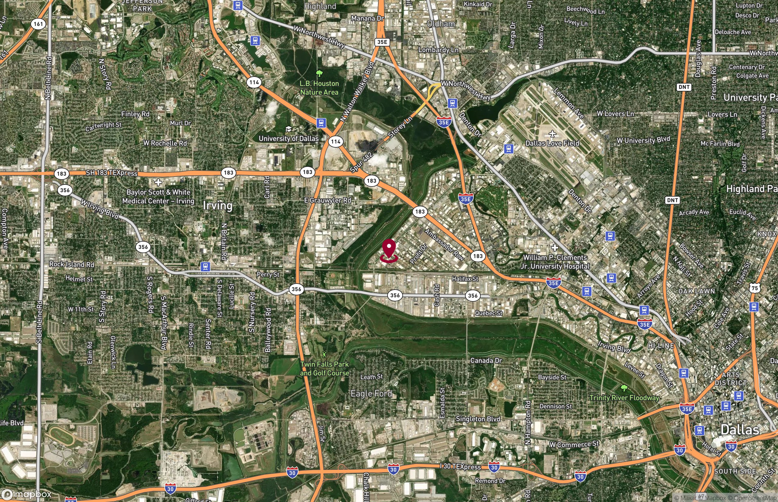 Map Office Property for Rent - 510 Regal Row, Dallas, Texas, 75247 (2)