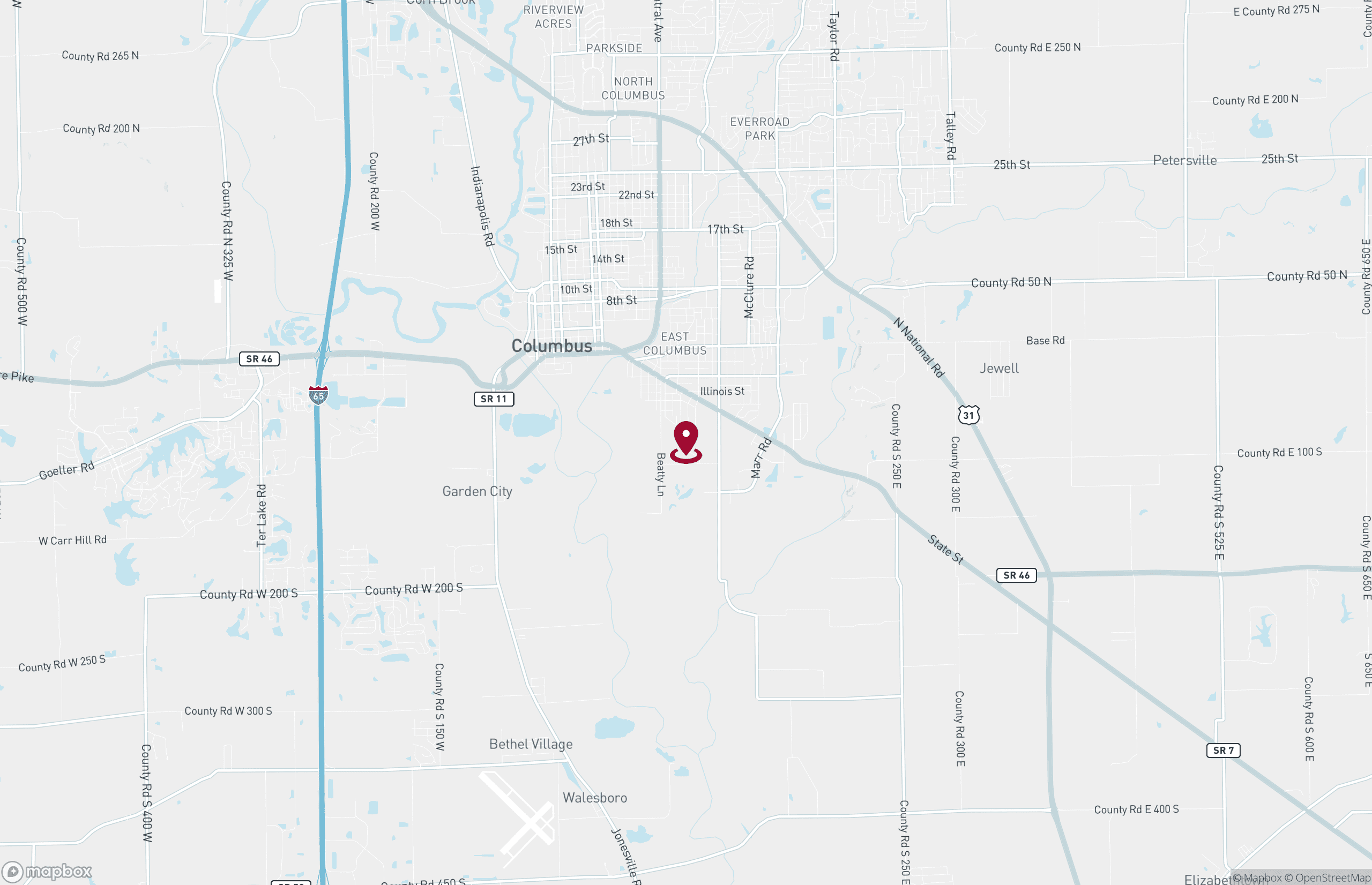 Map Industrial Property for Sale - 635 S Mapleton St, Columbus, Indiana, 47201 (2)