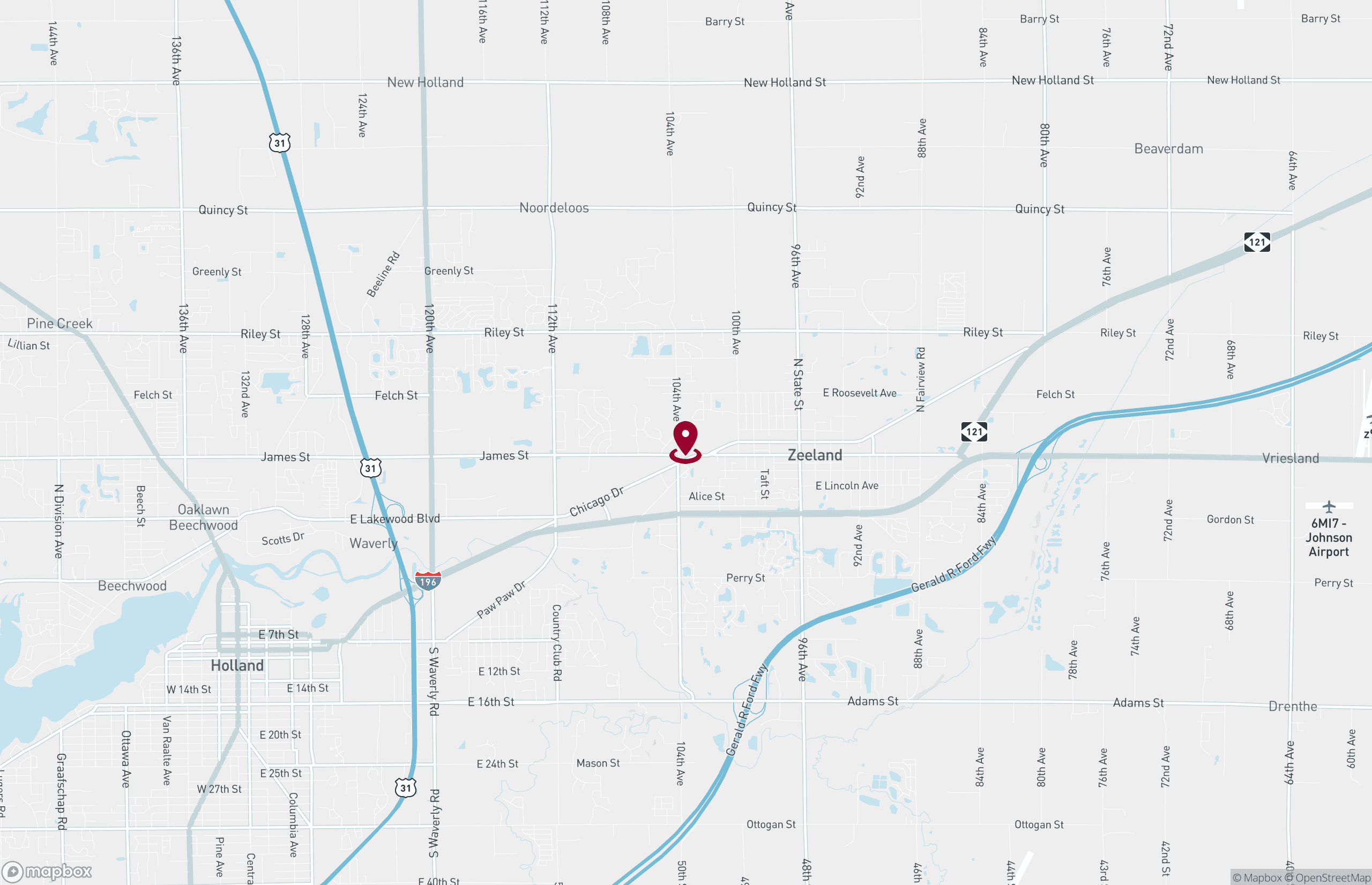 Map Industrial Property for Sale - 2500 104th Ave, Zeeland, Michigan, 49464 (2)