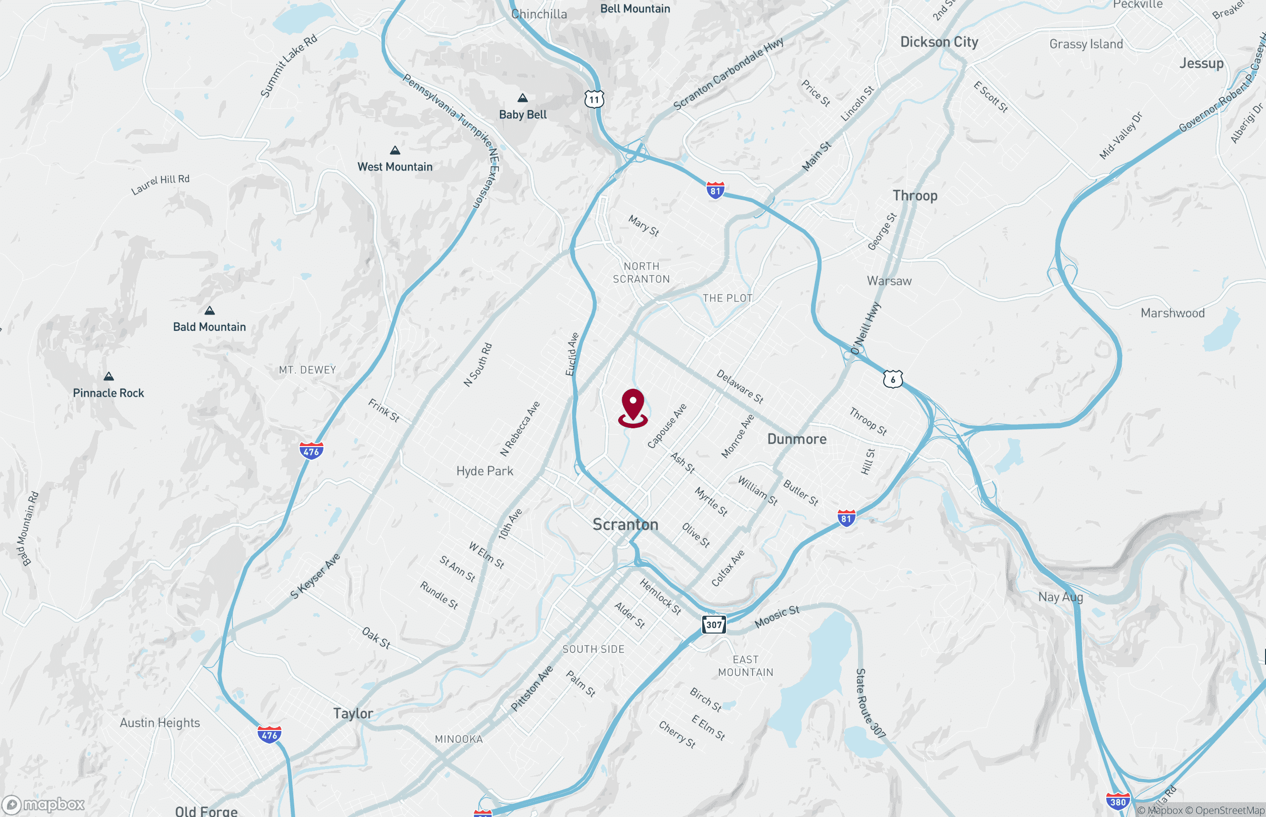 Map Industrial Property for Sale - 1074 Barring Avenue, Scranton, Pennsylvania, 18508 (2)