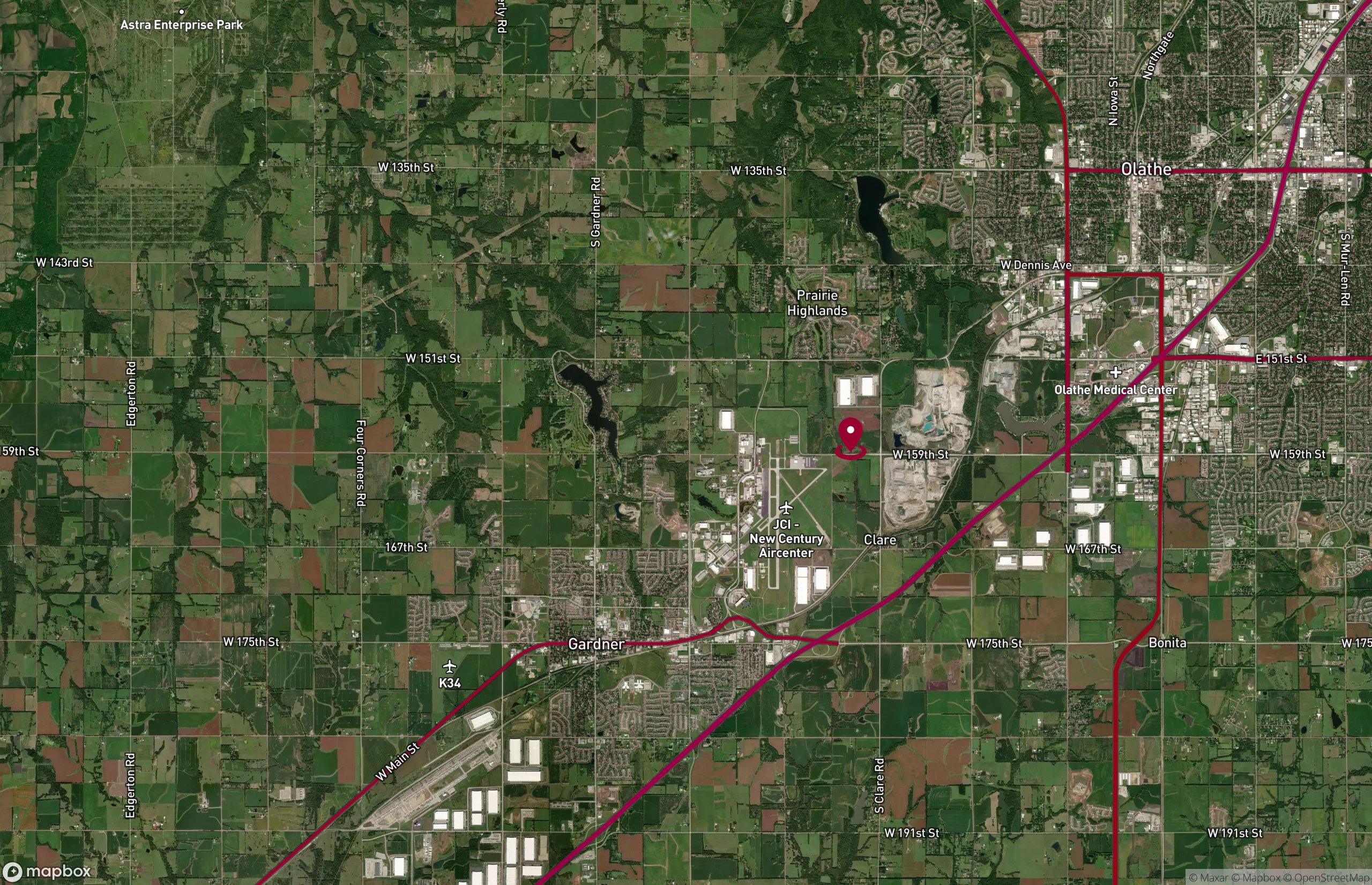 Map Industrial Property for Lease or Sale - 15800 S Green Rd, Olathe, Kansas, 66061 (2)