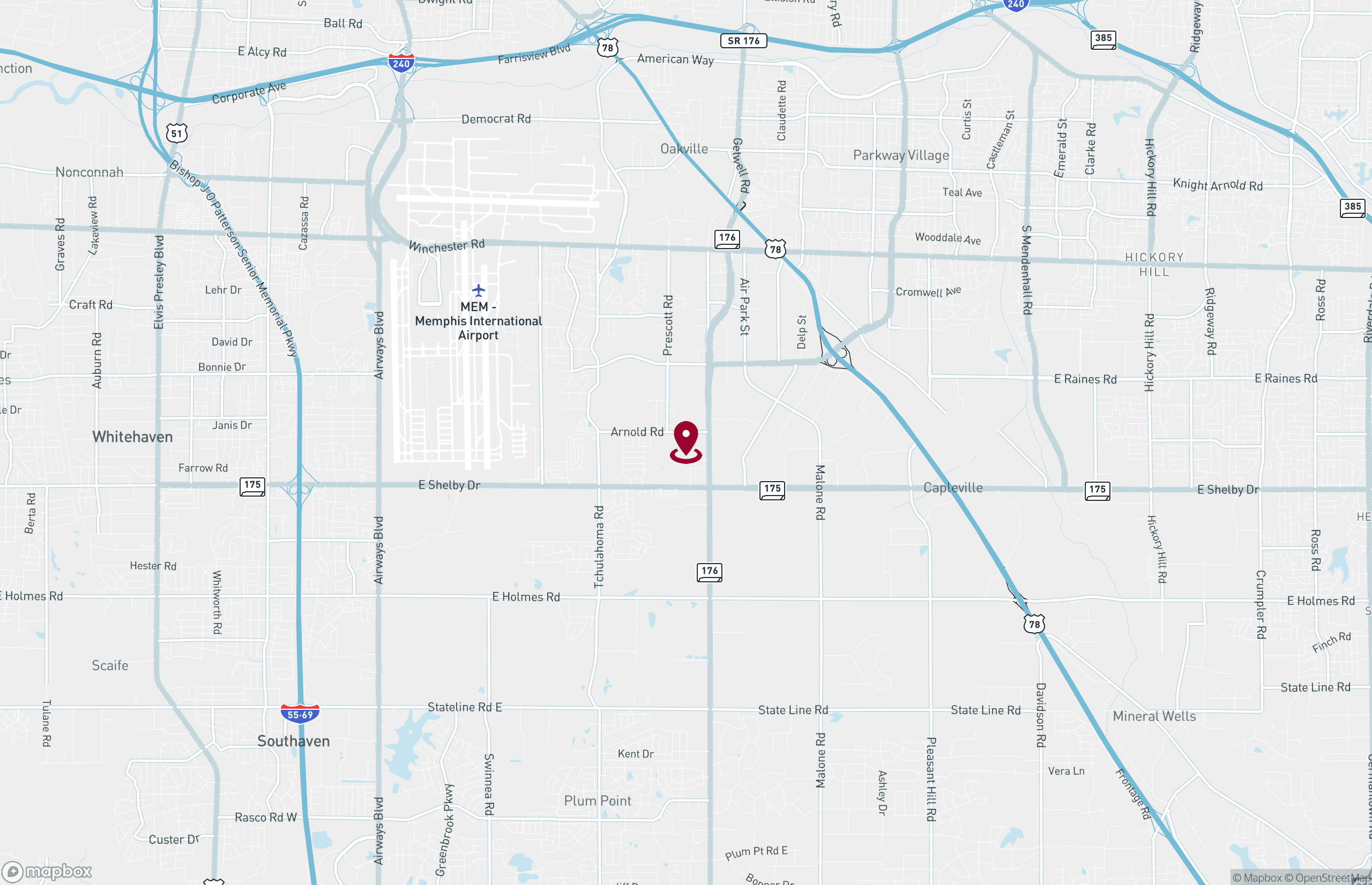 Map Industrial Property for Lease or Sale - 4481 Distriplex Cv, Memphis, Tennessee, 38118 (2)