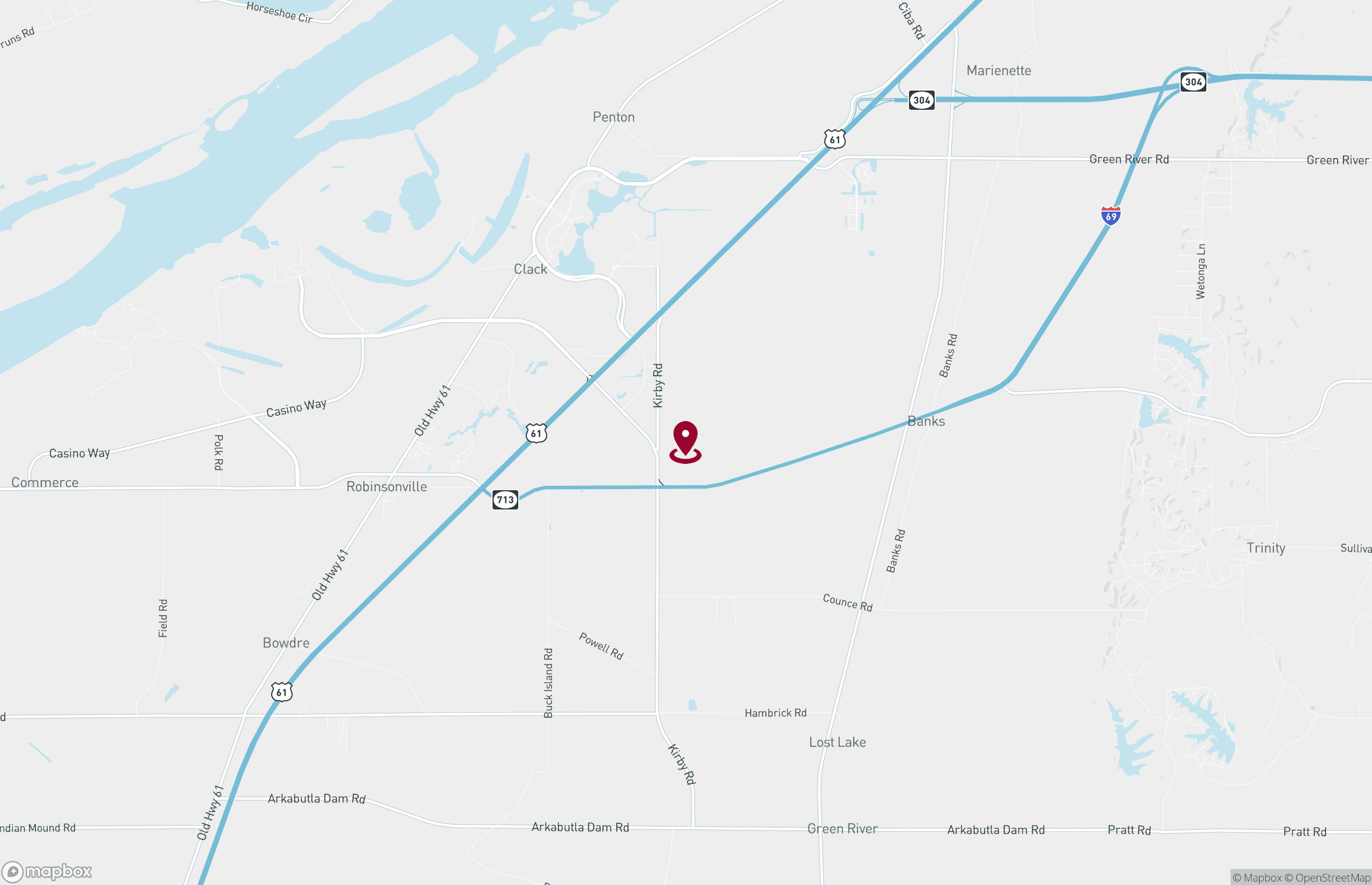 Map Industrial Property for Lease or Sale - 1001 Schulz Blvd, Robinsonville, Mississippi, 38664 (2)