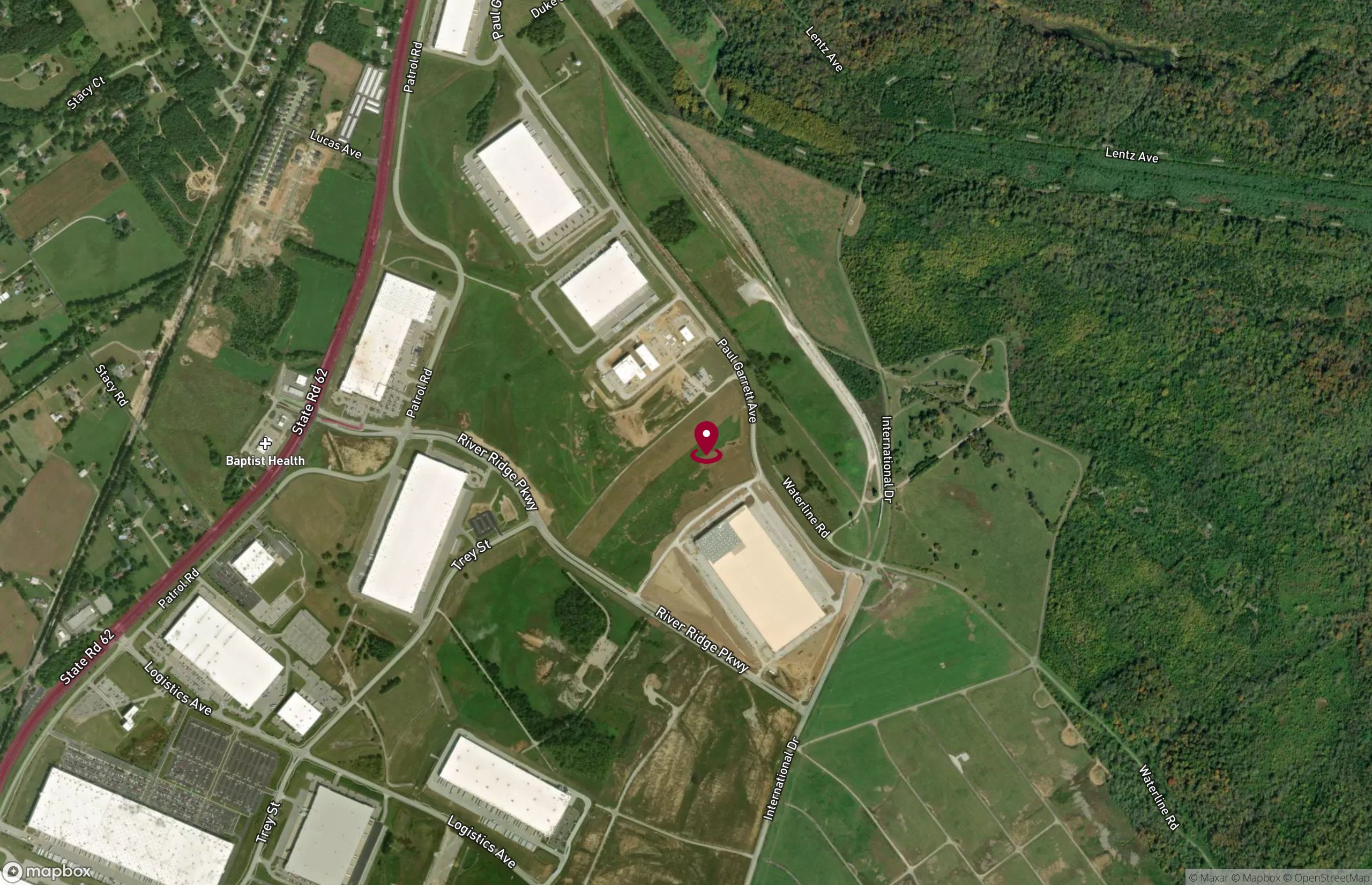 Map Industrial Property for Lease or Sale - 295 Paul Garrett Ave, Jeffersonville, Indiana, 47130 (2)