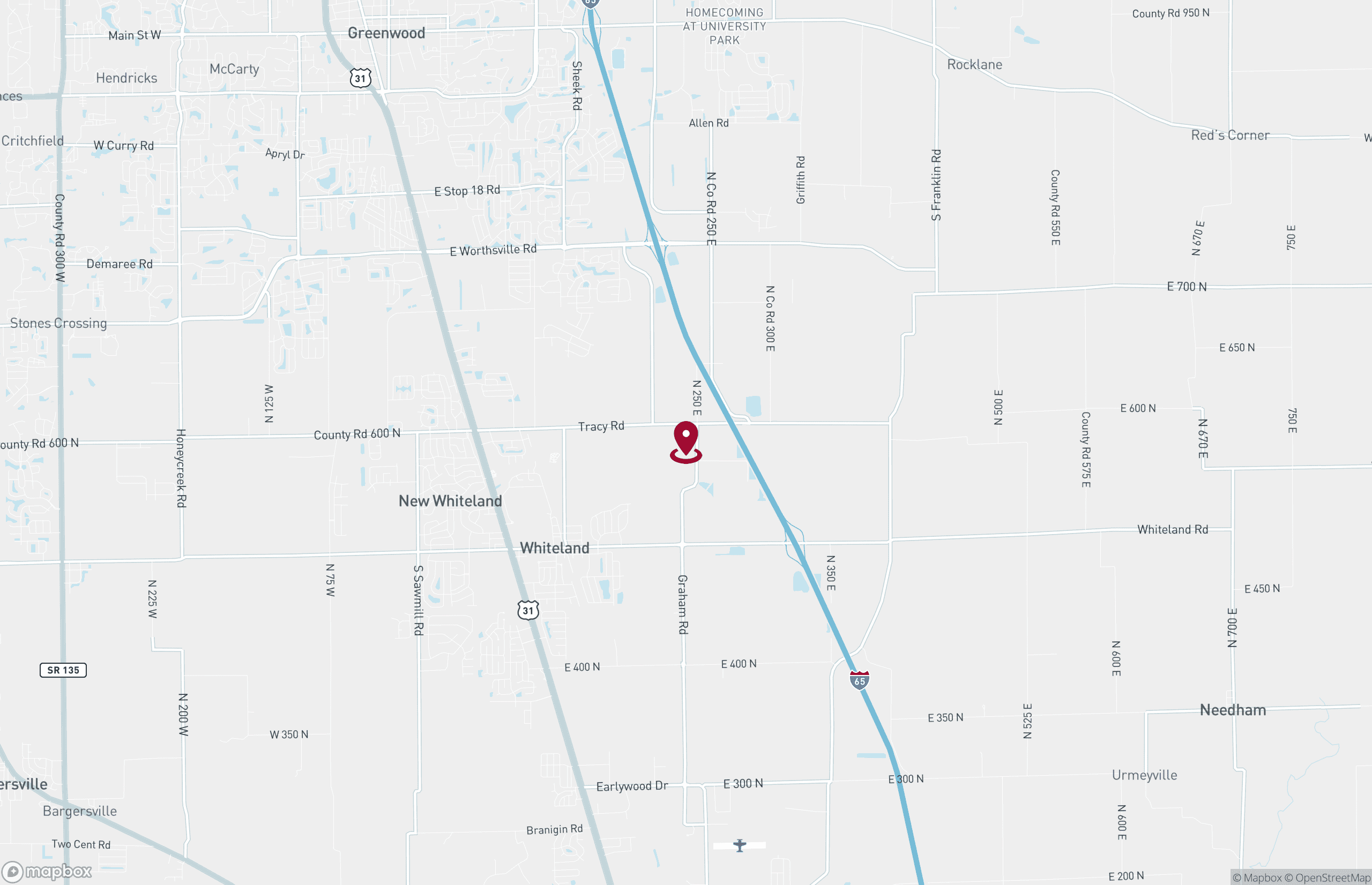 Map Industrial Property for Lease or Sale - 5888 N Graham Rd, Whiteland, Indiana, 46184 (2)