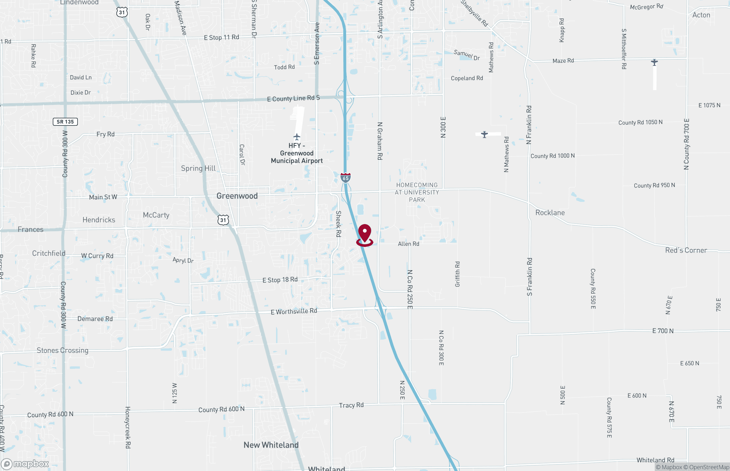 Map Industrial Property for Lease - 800 Commerce Parkway West Dr, Greenwood, Indiana, 46143 (2)