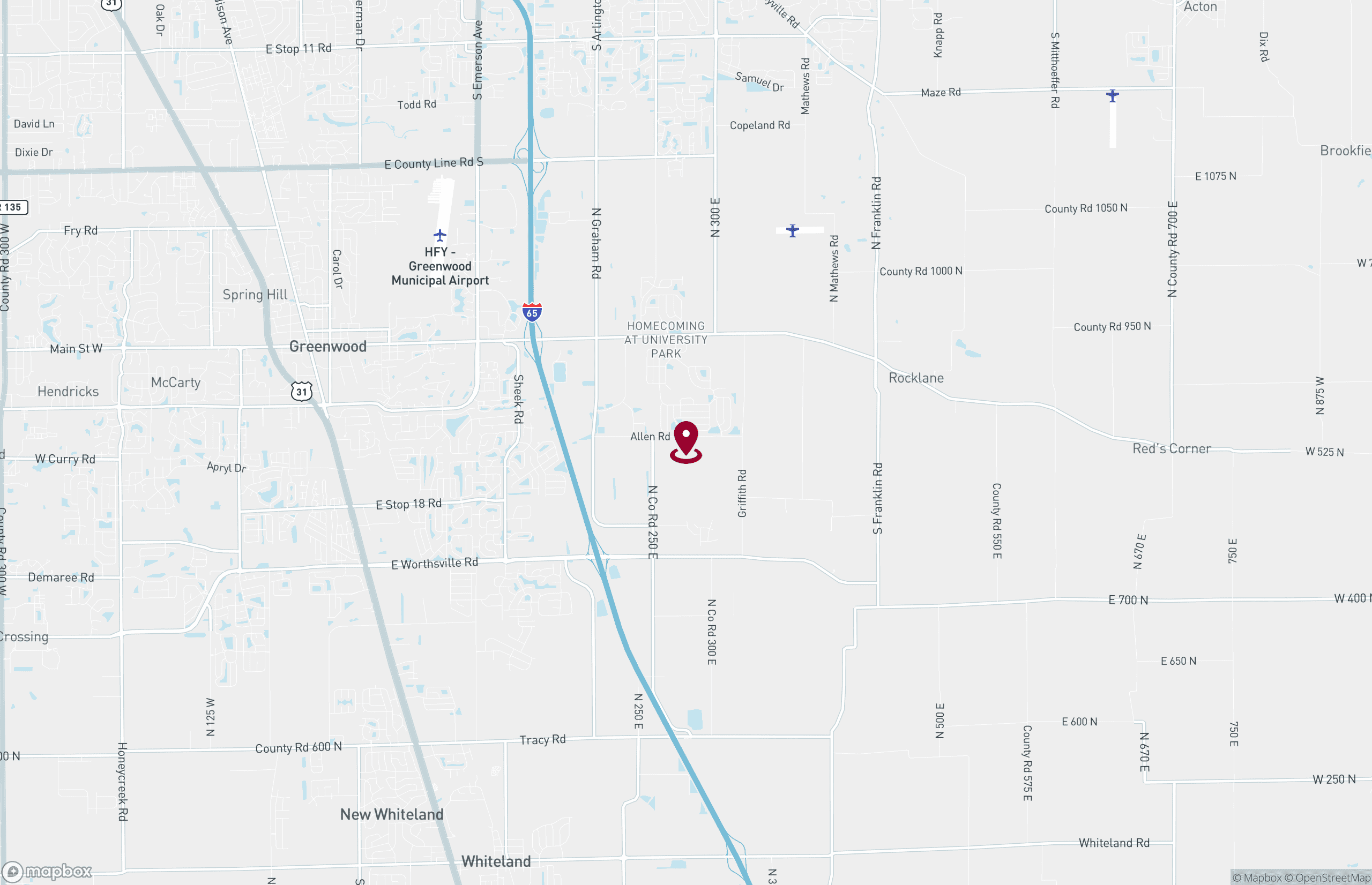 Map Industrial Property for Lease or Sale - 2829 Allen Rd, Greenwood, Indiana, 46143 (2)