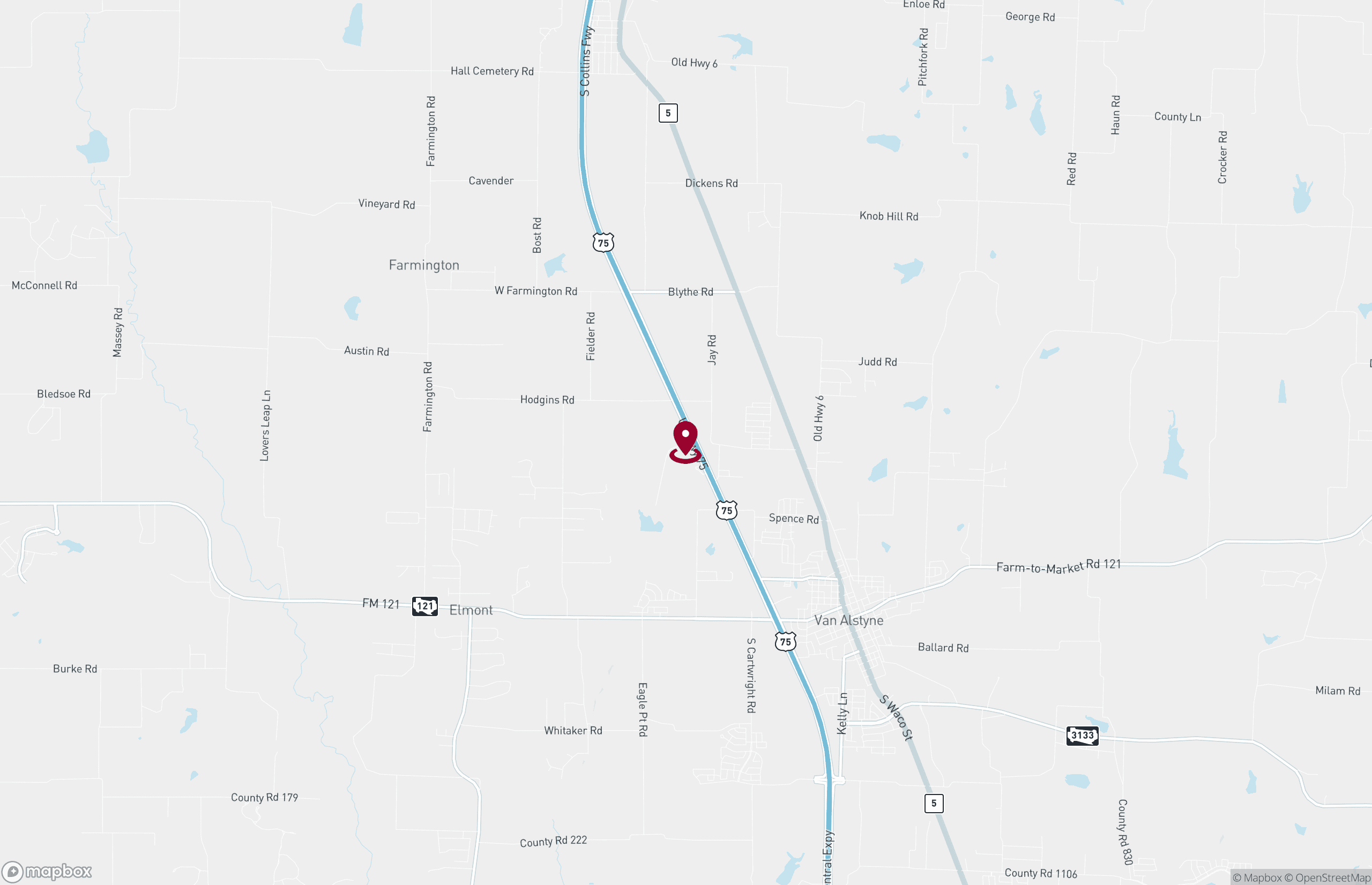 Map Industrial Property for Lease or Sale - 14555 Hwy 75, Van Alstyne, Texas, 75495 (2)
