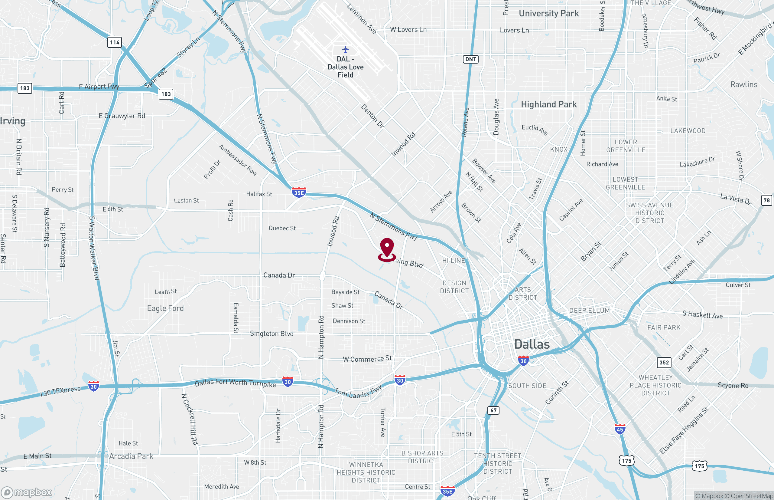 Map Industrial Property for Sale - 2323 Farrington St # B, Dallas, Texas, 75207 (7)