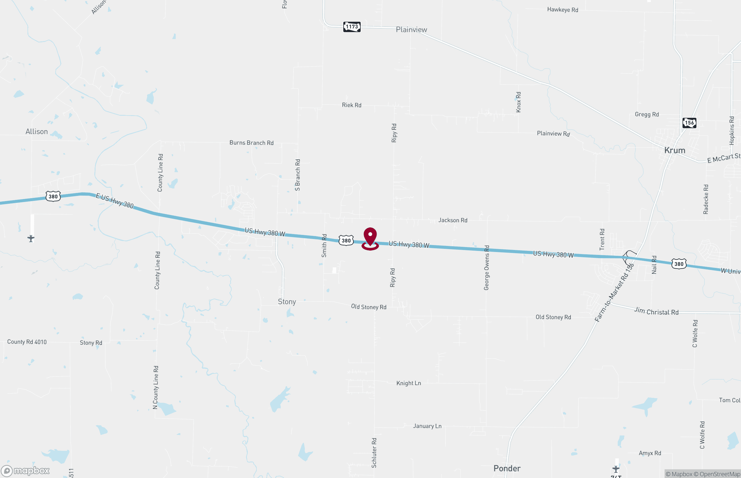 Map Industrial Property for Sale - 16430 U.S. 380, Ponder, Texas, 76259 (2)