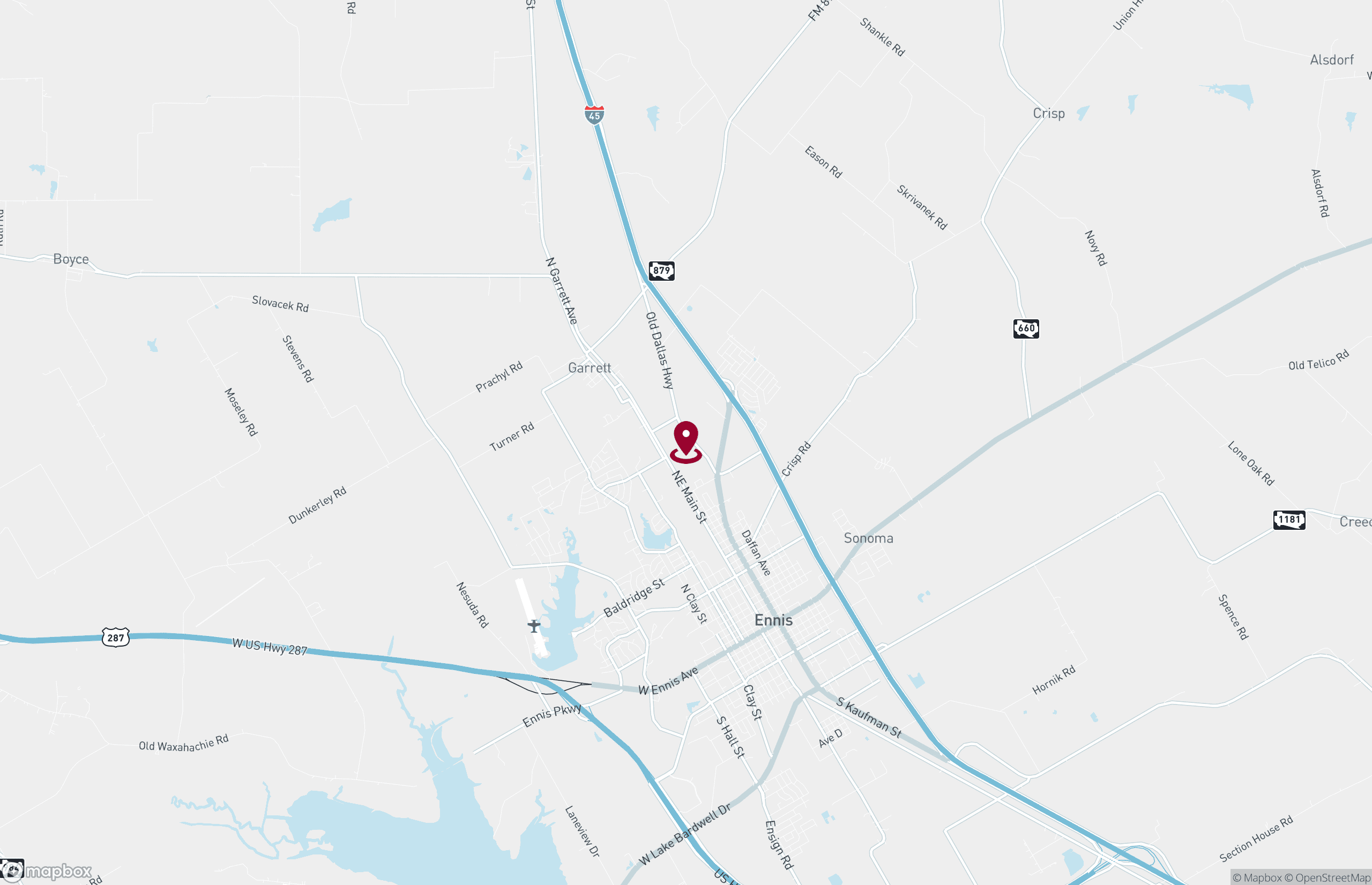 Map Industrial Property for Lease - 2801 N Old Us Hwy 75, Ennis, Texas, 75119 (2)