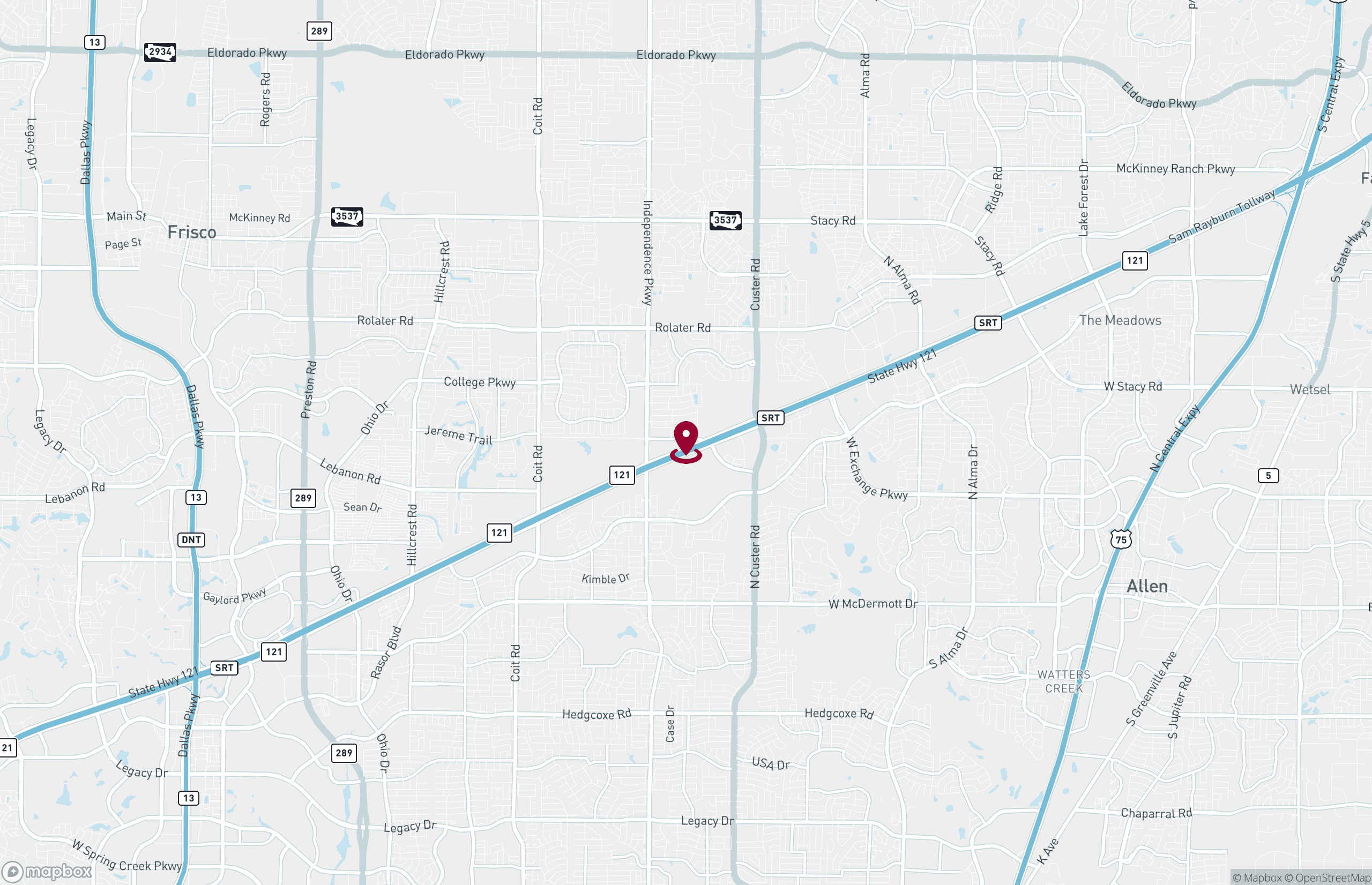 Map Industrial Property for Lease - 14800 State Hwy 121, Frisco, Texas, 75035 (2)
