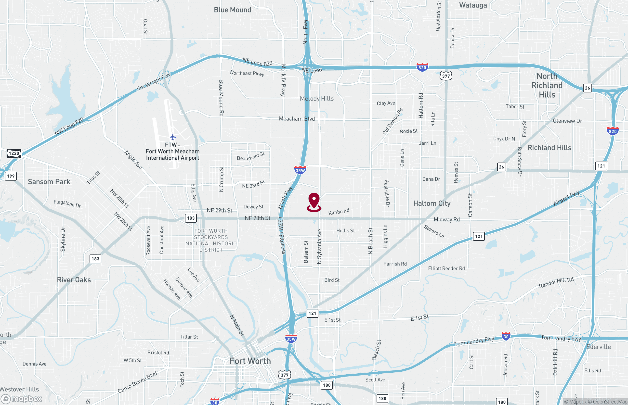 Map Industrial Property for Lease - 3201 N Sylvania Ave, Fort Worth, Texas, 76111 (2)