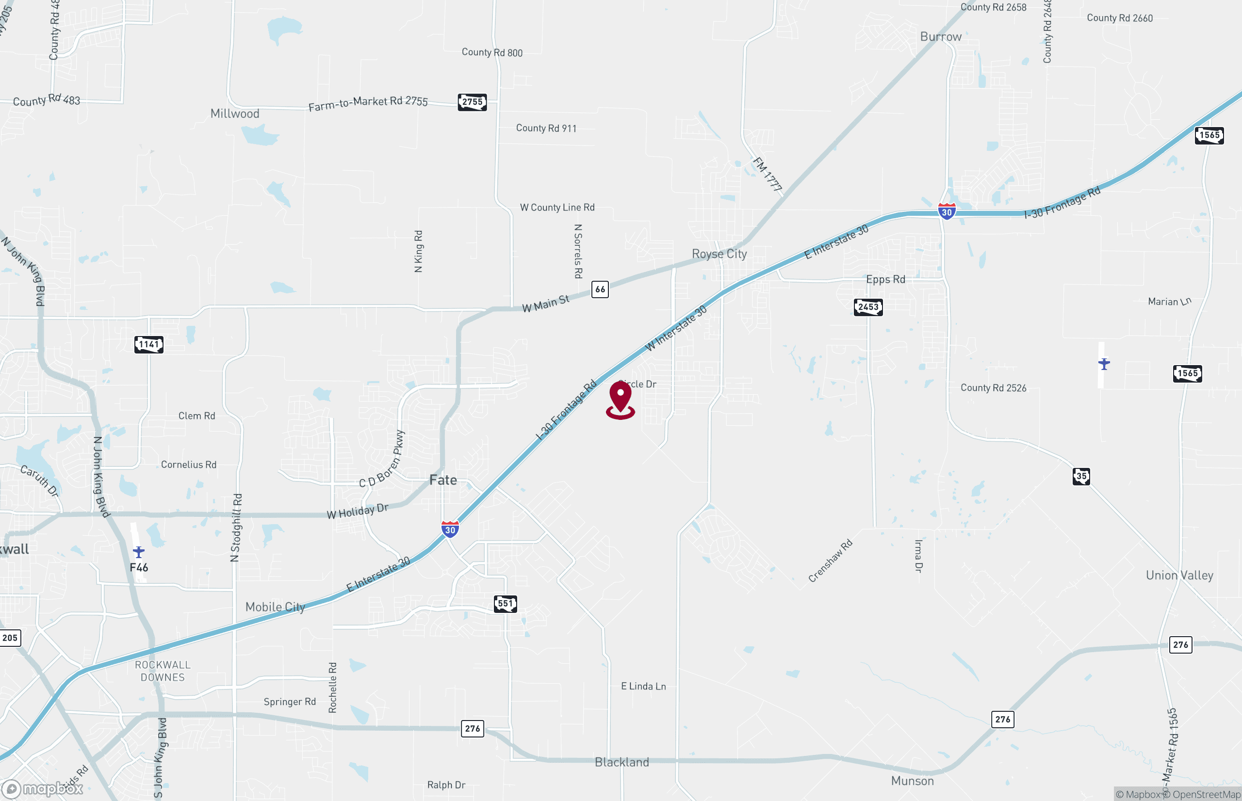 Map Land for Sale - SEQ I-30 & Circle Dr, Northeast Rockwall, Texas, 75189 (2)