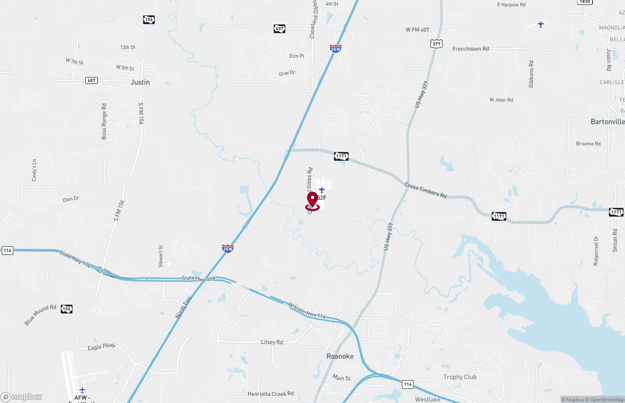 Map Industrial Property for Lease - 11544 Cockleburr Rd, Roanoke, Texas, 76262 (2)