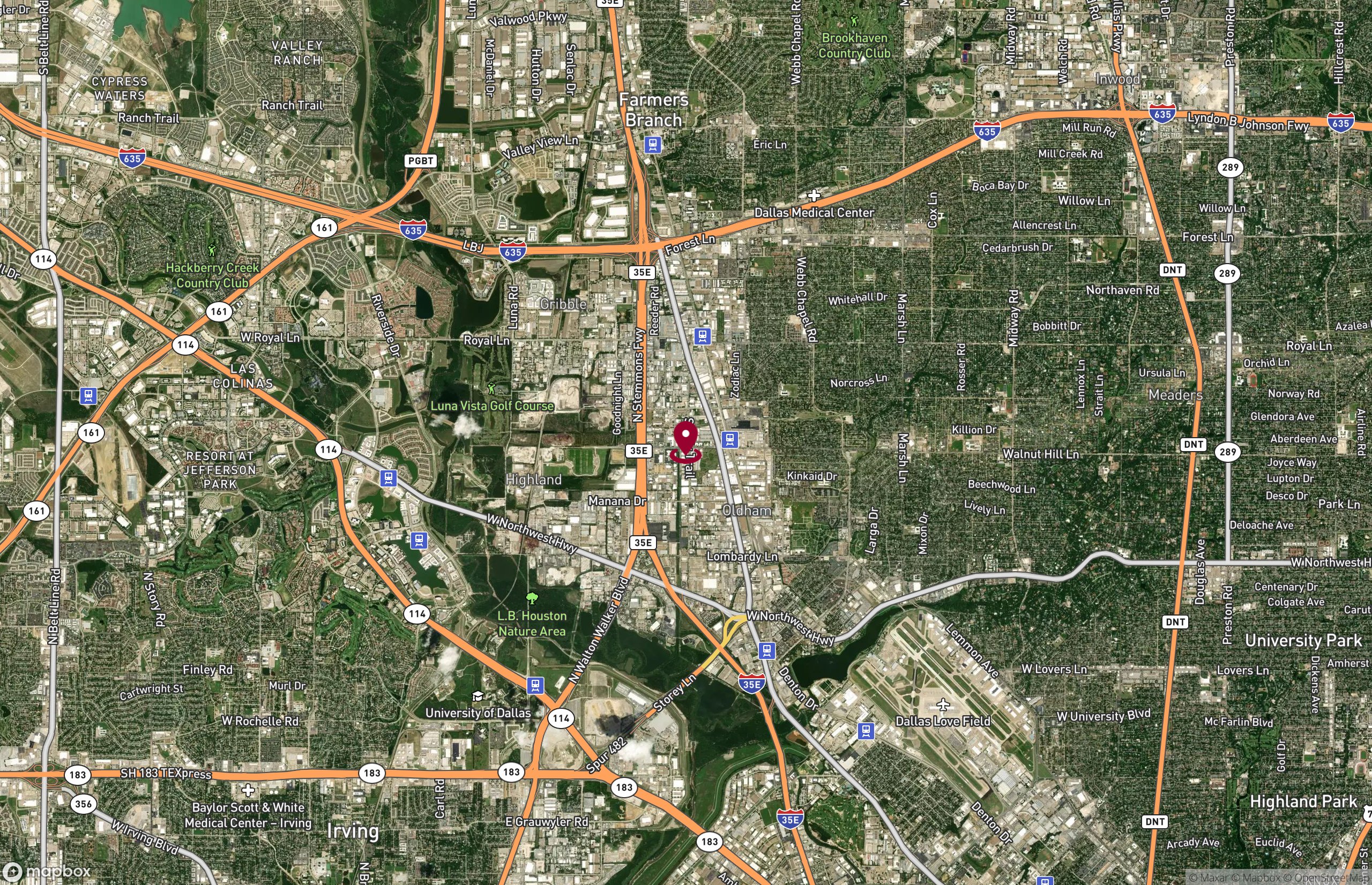 Map Industrial Property for Lease or Sale - 11009 Shady Trl, Dallas, Texas, 75229 (2)