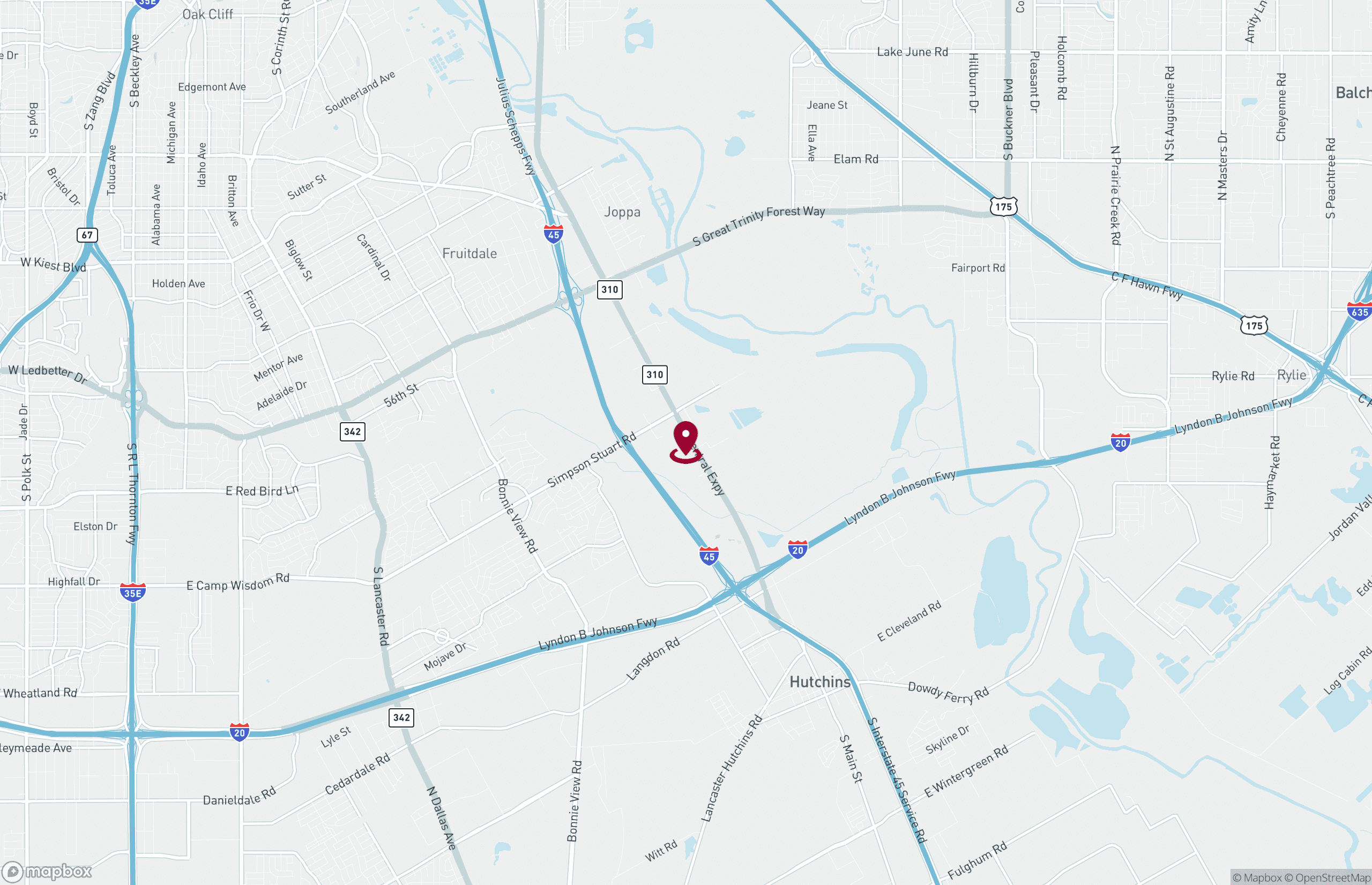 Map Industrial Property for Lease or Sale - 9505 S Central Expy, Dallas, Texas, 75241 (2)