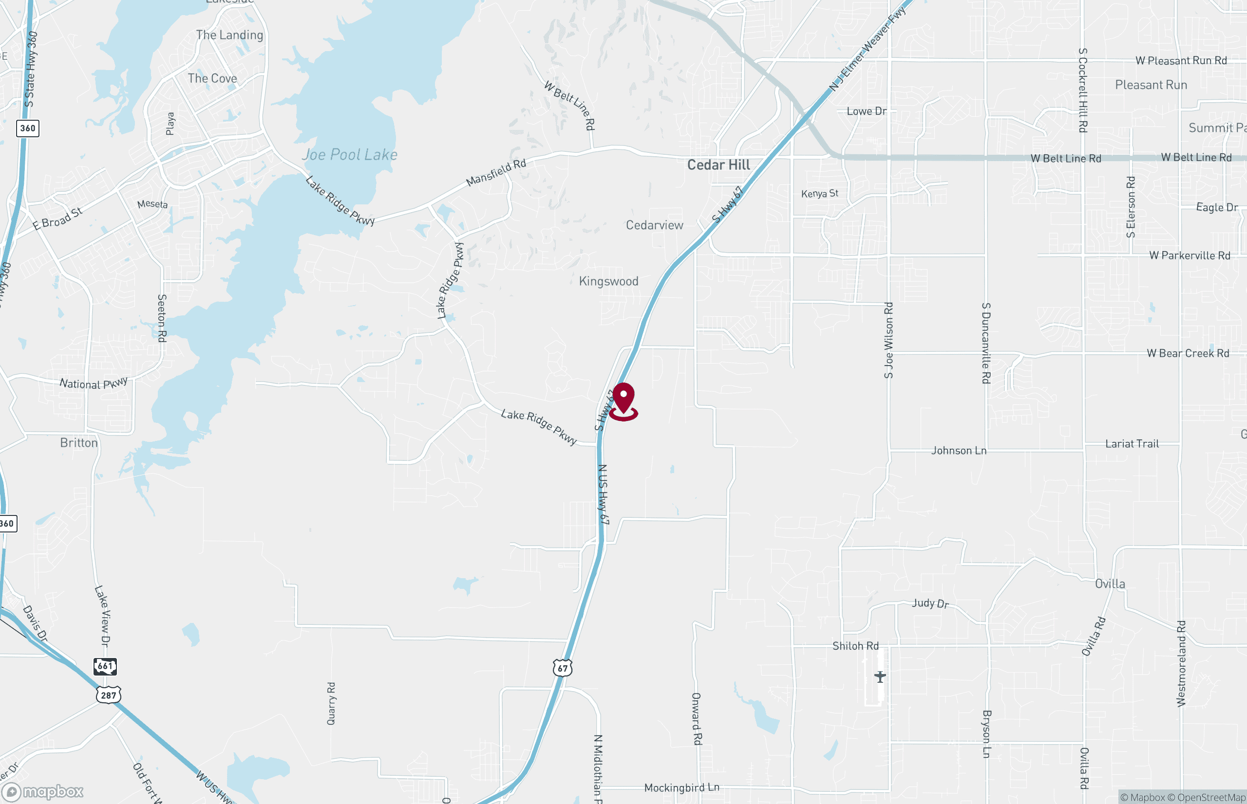 Map Industrial Property for Lease - 1700 S J Elmer Weaver Fwy Building 1, Cedar Hill, Texas, 75104 (2)