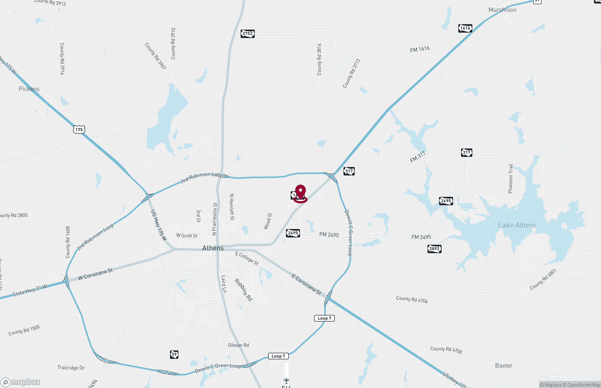Map Land for Sale - 1350 FM1616 - Sharpe 8.039 Ac., Athens, Texas, 75751 (2)